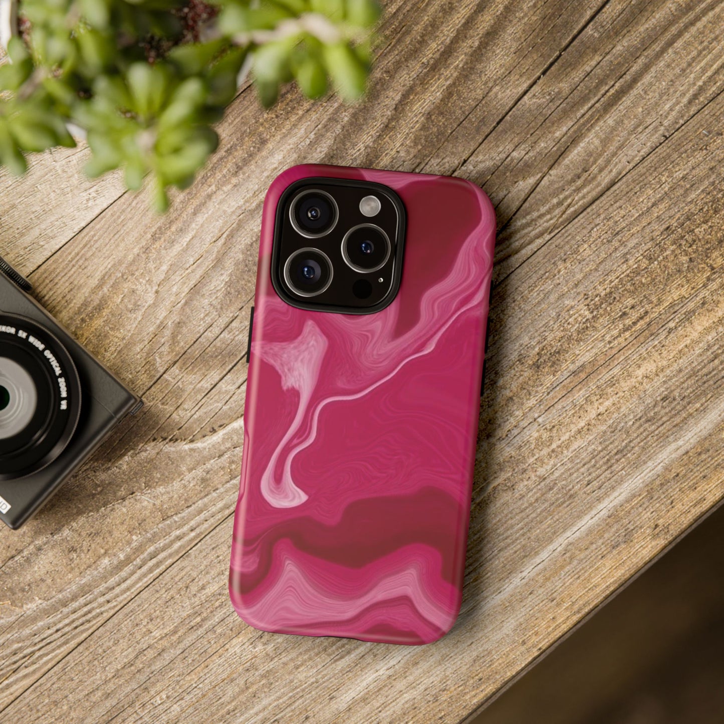 Tough Cases - Pink Marbled Phone Case for Stylish Protection