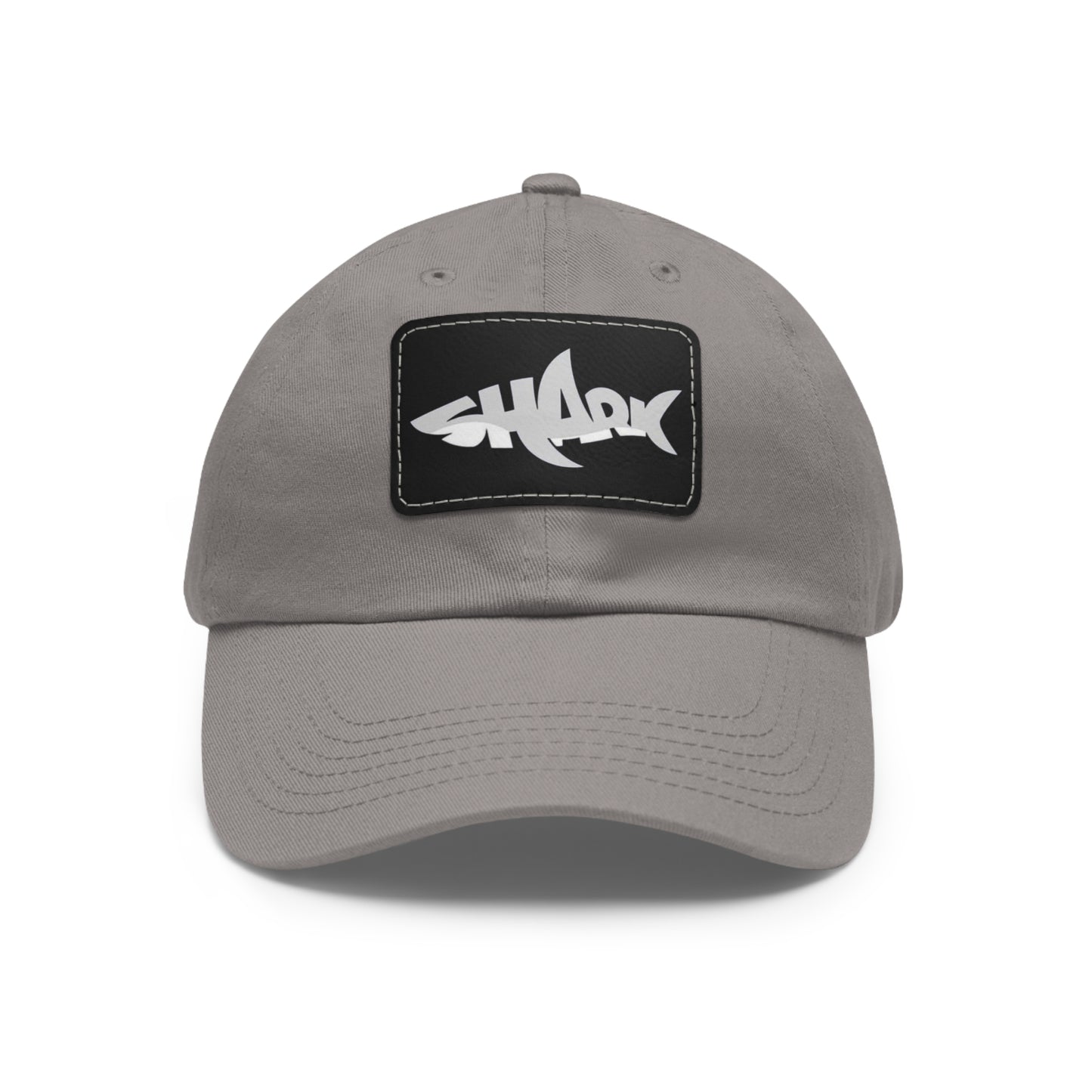 Shark Dad Hat with Leather Patch - Casual Style Cap for Beach Lovers