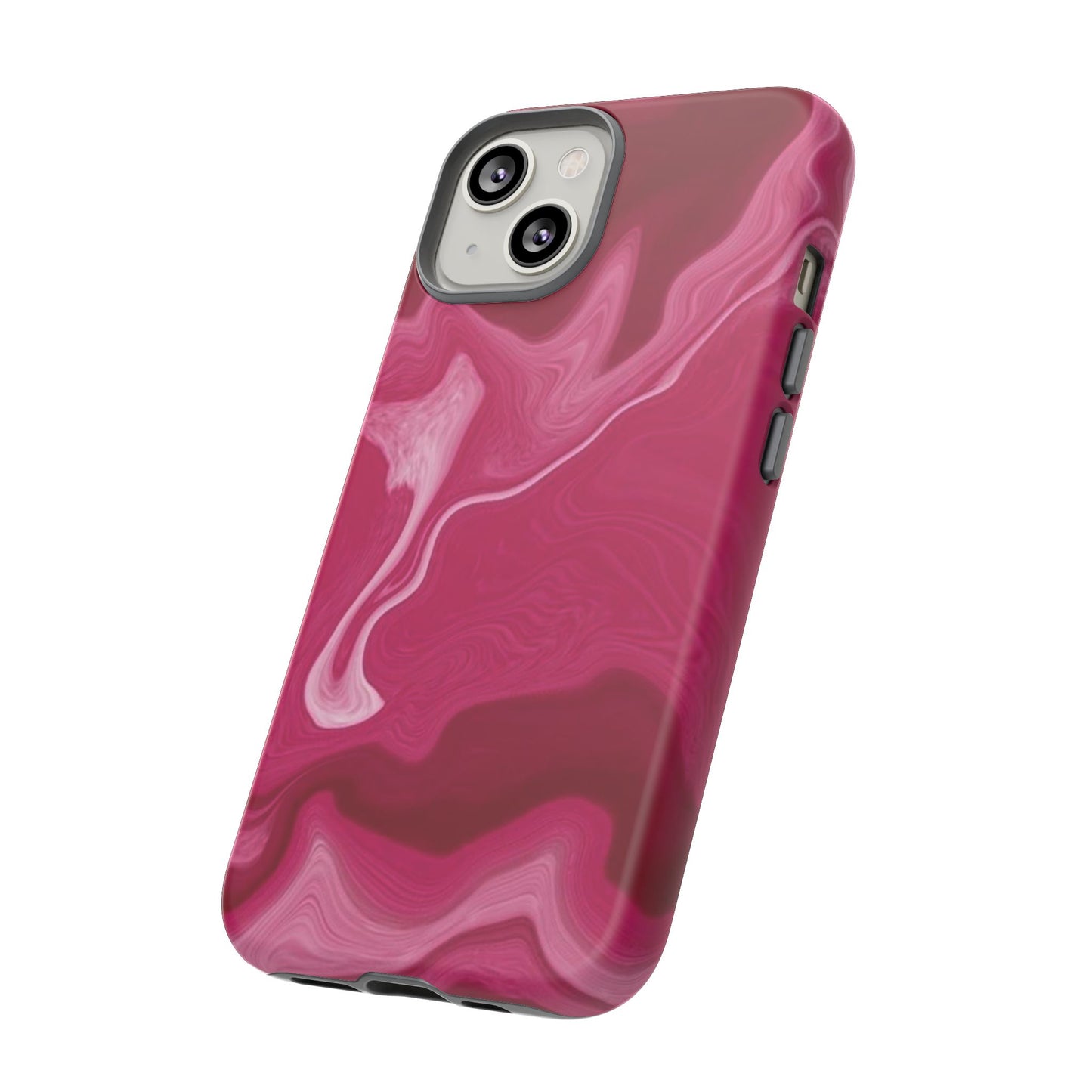 Tough Cases - Pink Marbled Phone Case for Stylish Protection