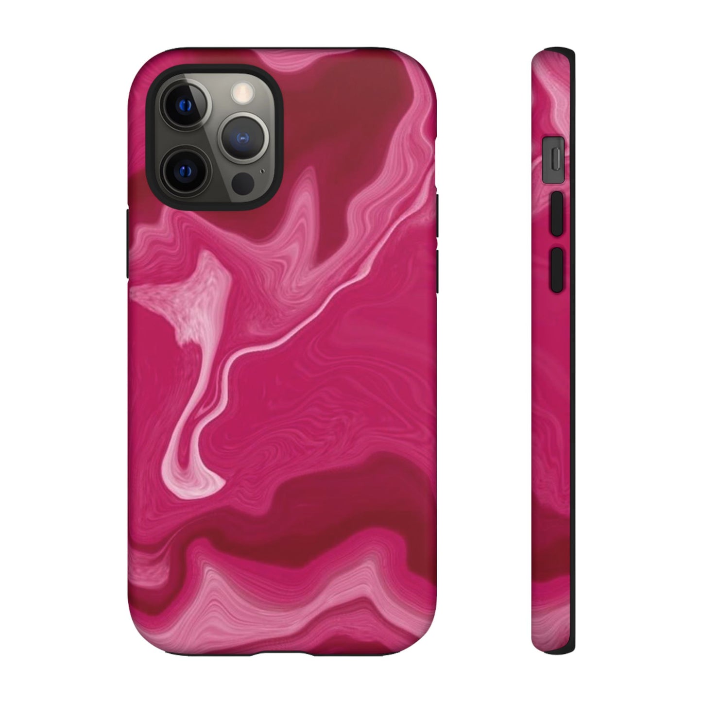 Tough Cases - Pink Marbled Phone Case for Stylish Protection