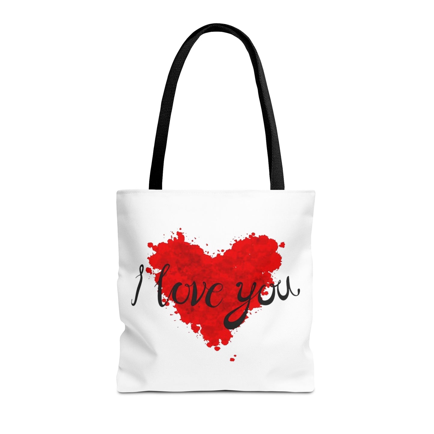 Romantic Heart Tote Bag - 'I Love You' Design