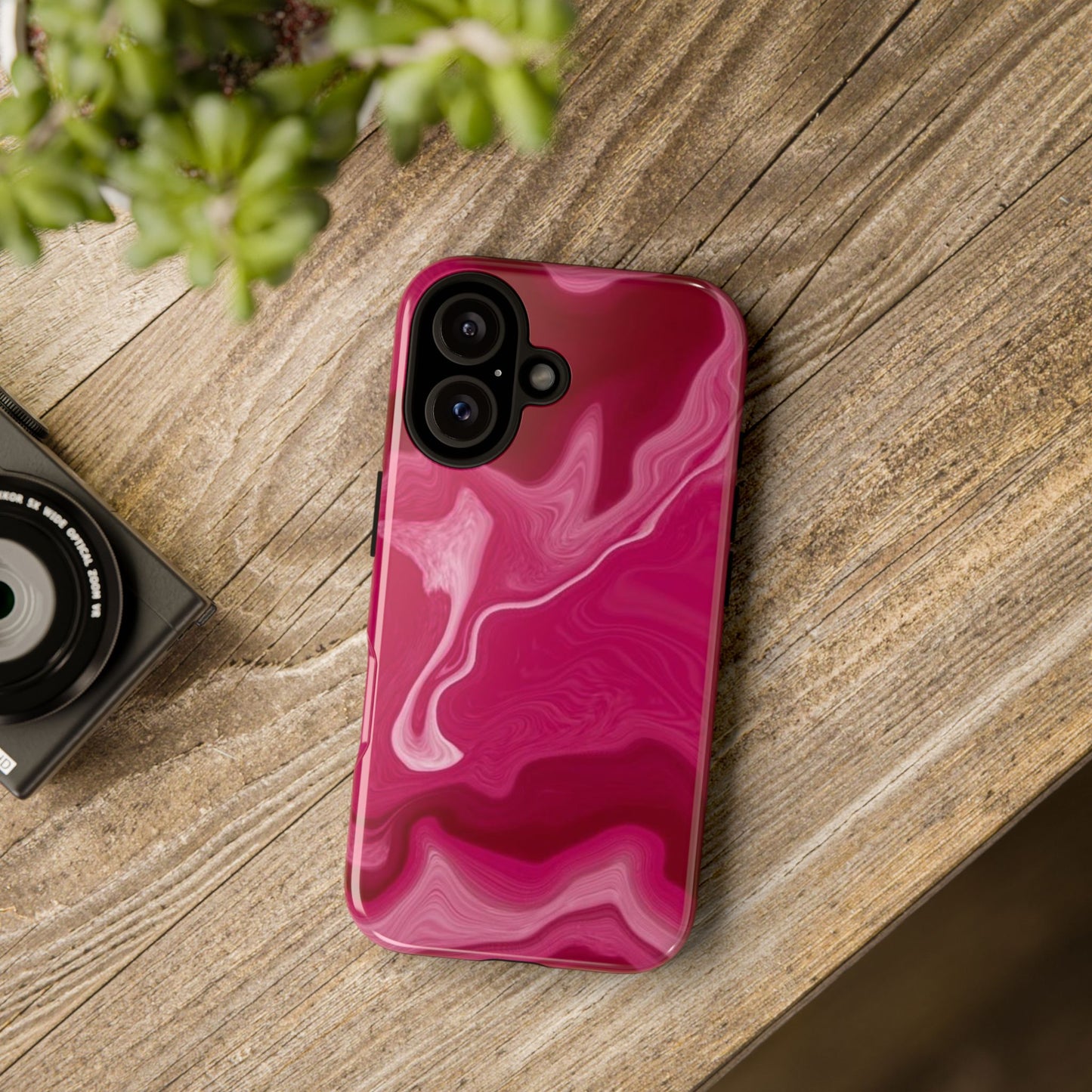 Tough Cases - Pink Marbled Phone Case for Stylish Protection