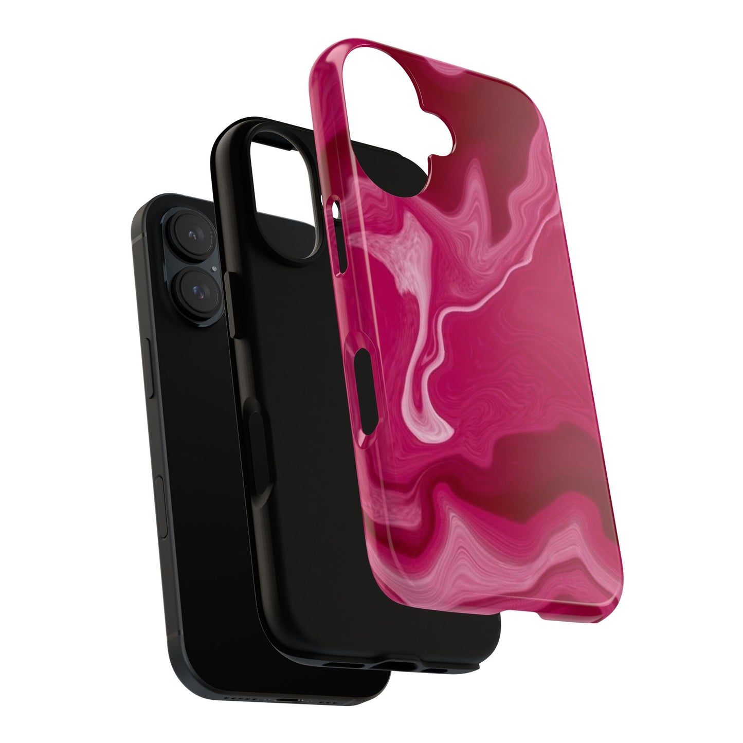 Tough Cases - Pink Marbled Phone Case for Stylish Protection