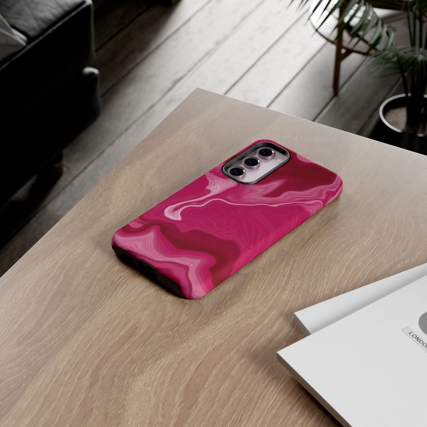 Tough Cases - Pink Marbled Phone Case for Stylish Protection