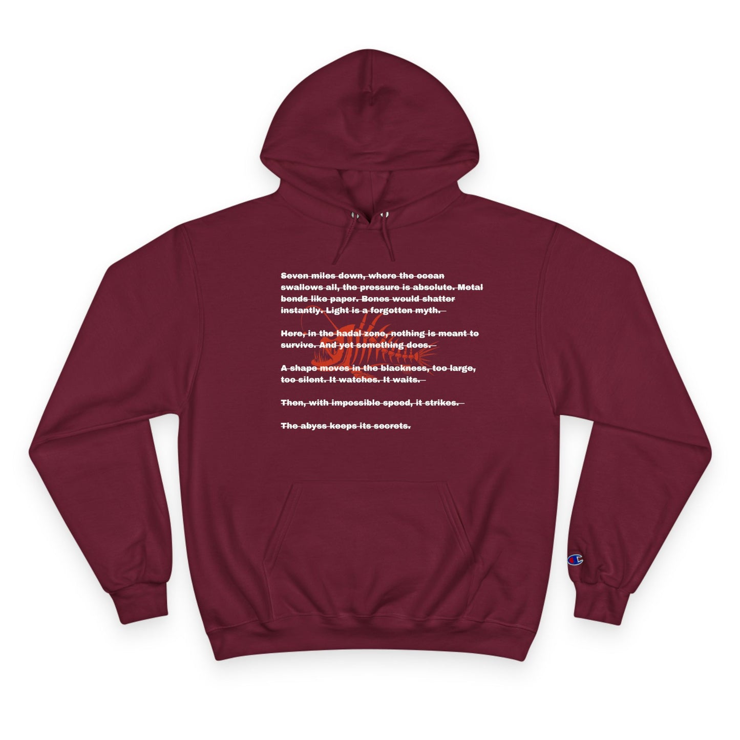 Inspirational Champion Hoodie - Ocean Depths Design