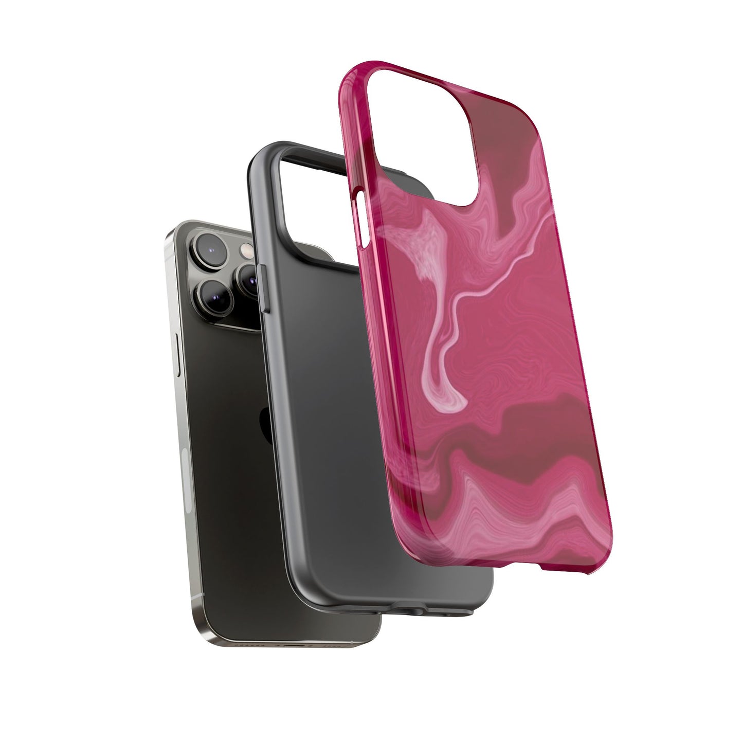 Tough Cases - Pink Marbled Phone Case for Stylish Protection