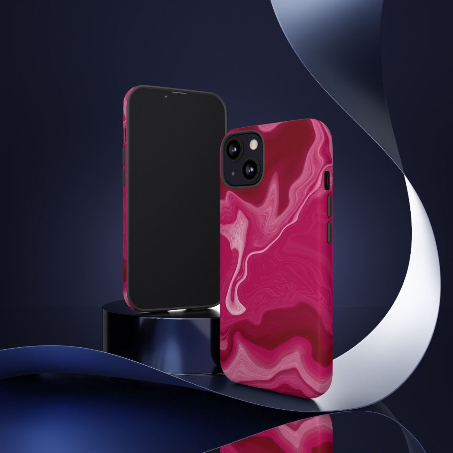 Tough Cases - Pink Marbled Phone Case for Stylish Protection