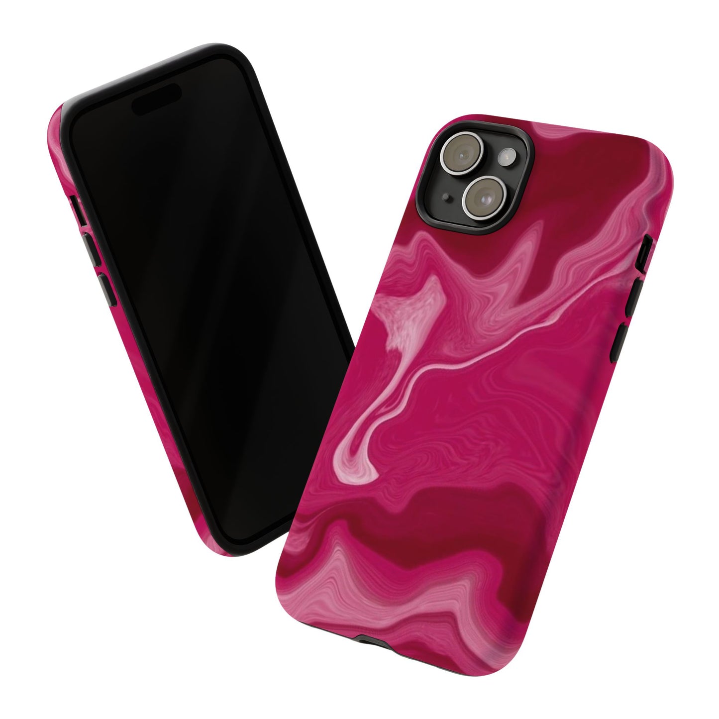 Tough Cases - Pink Marbled Phone Case for Stylish Protection