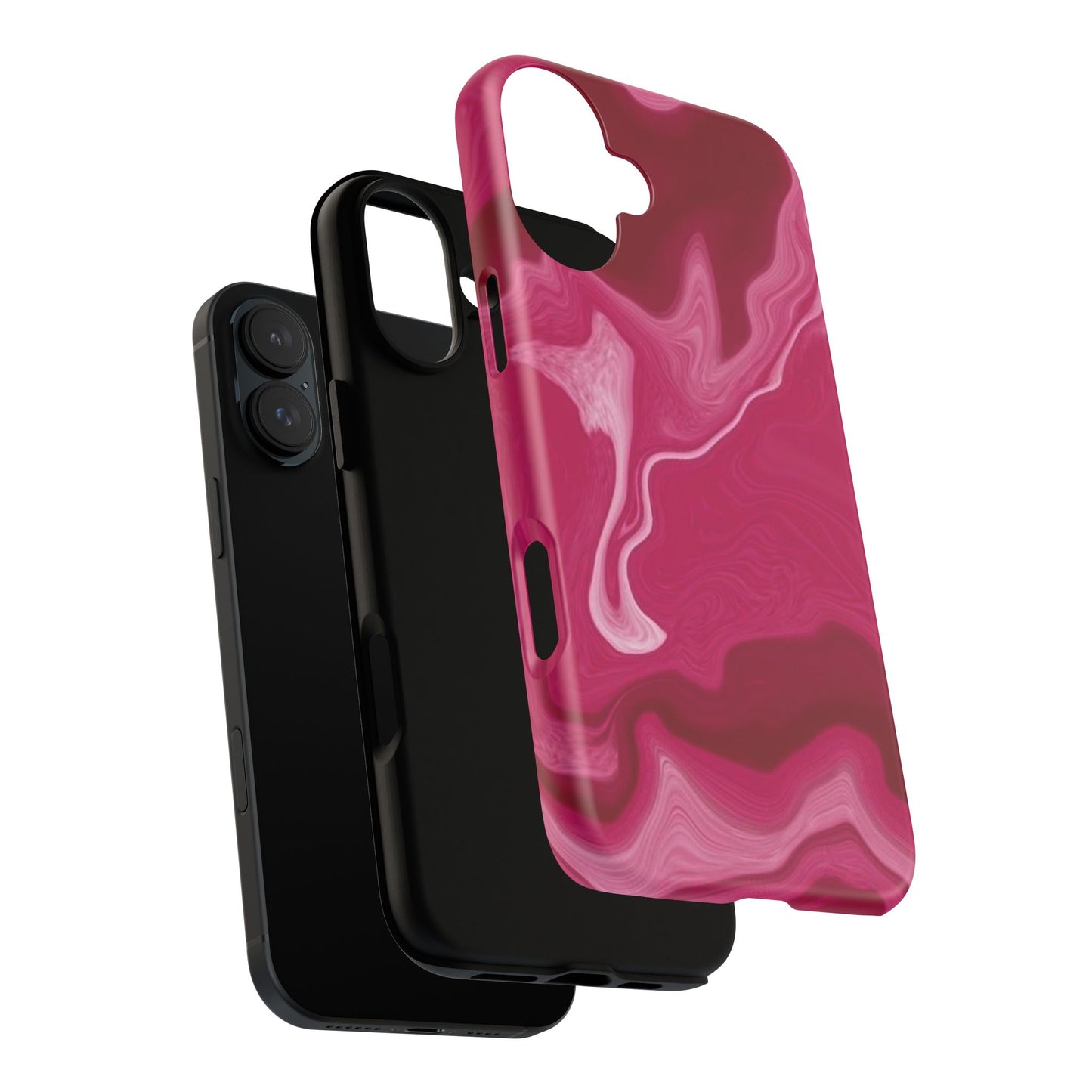 Tough Cases - Pink Marbled Phone Case for Stylish Protection