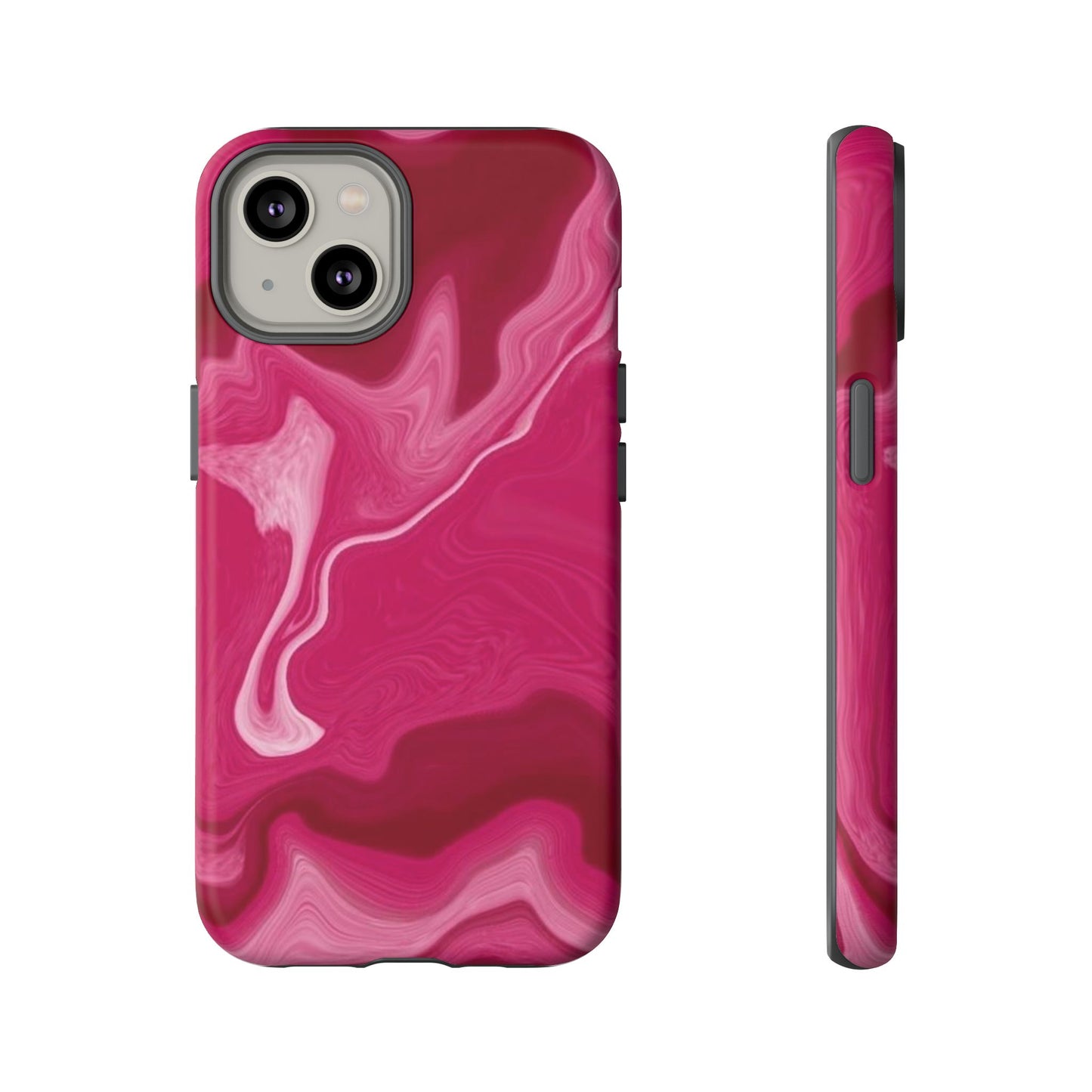 Tough Cases - Pink Marbled Phone Case for Stylish Protection