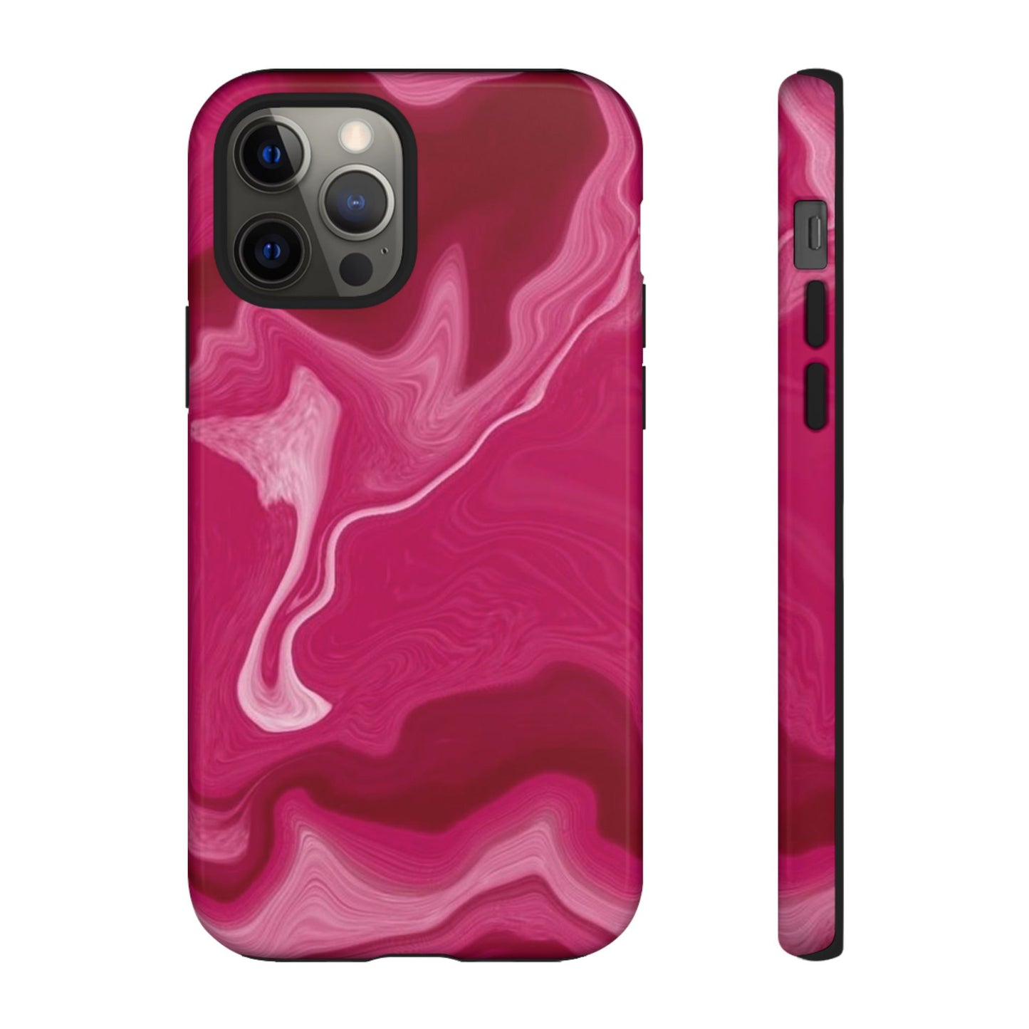 Tough Cases - Pink Marbled Phone Case for Stylish Protection