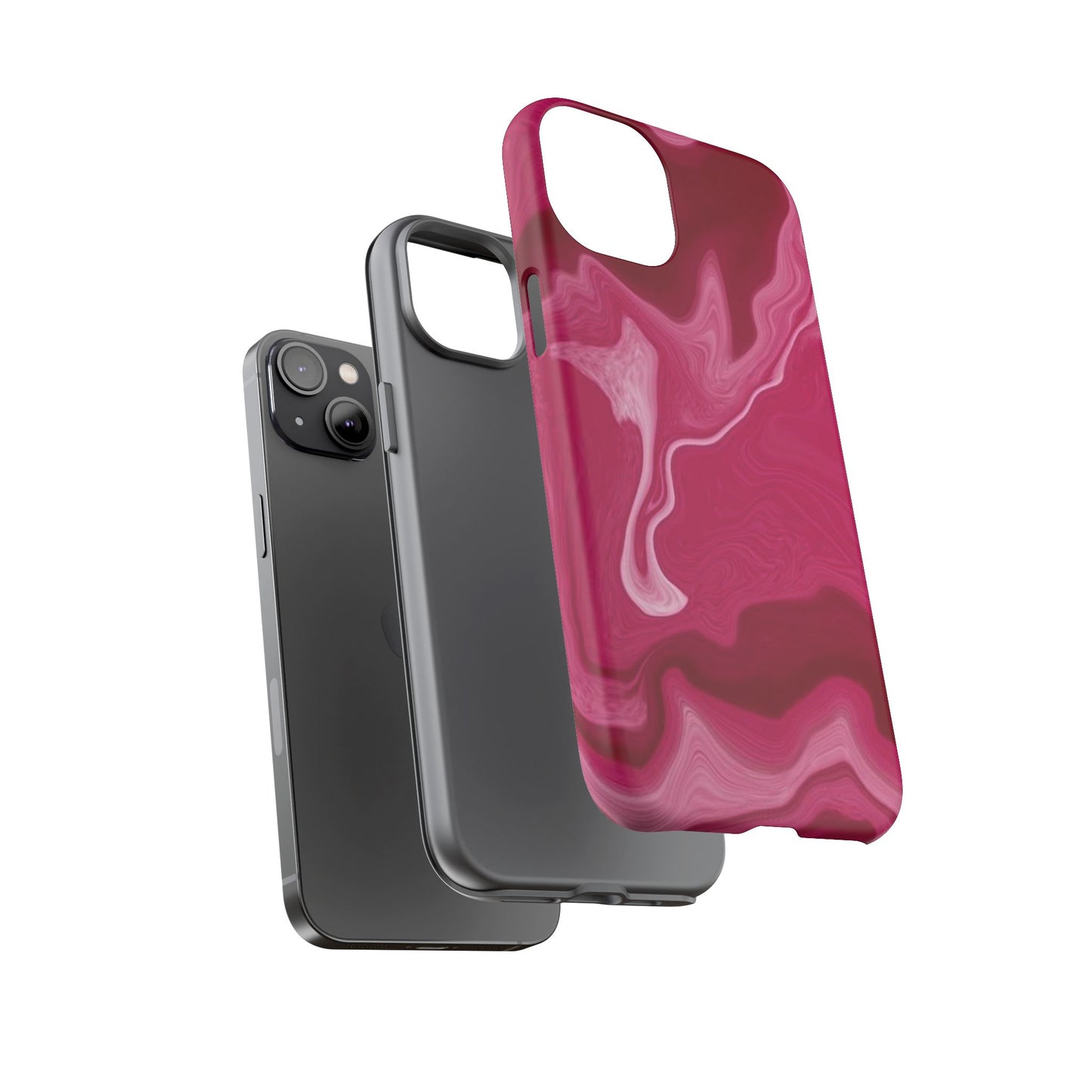 Tough Cases - Pink Marbled Phone Case for Stylish Protection