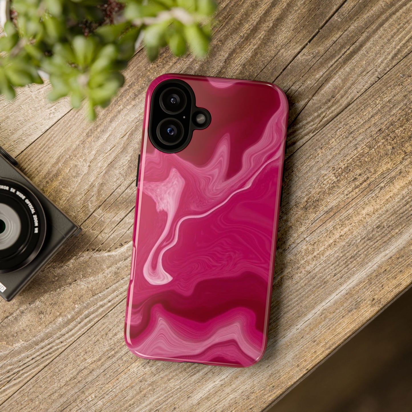 Tough Cases - Pink Marbled Phone Case for Stylish Protection