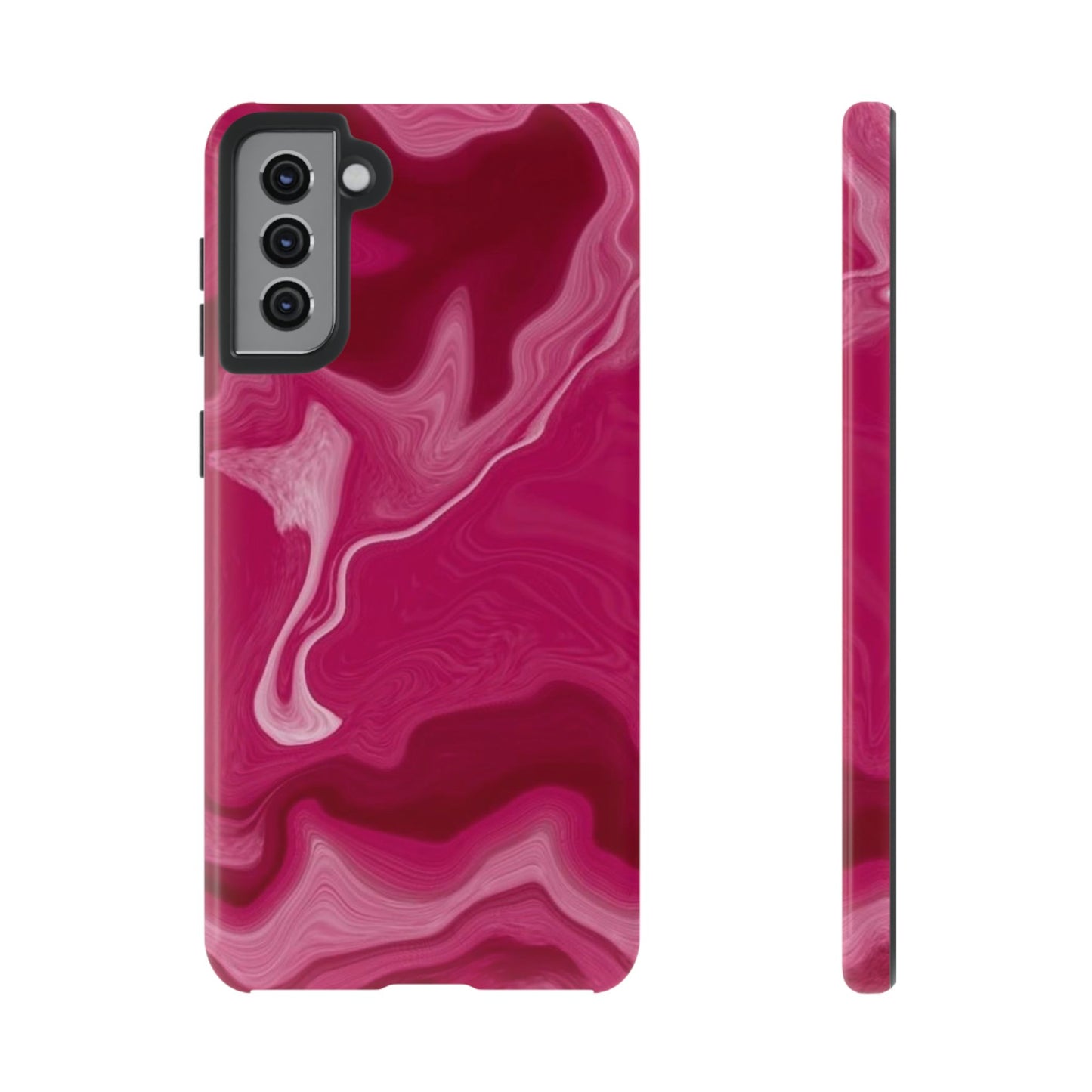 Tough Cases - Pink Marbled Phone Case for Stylish Protection