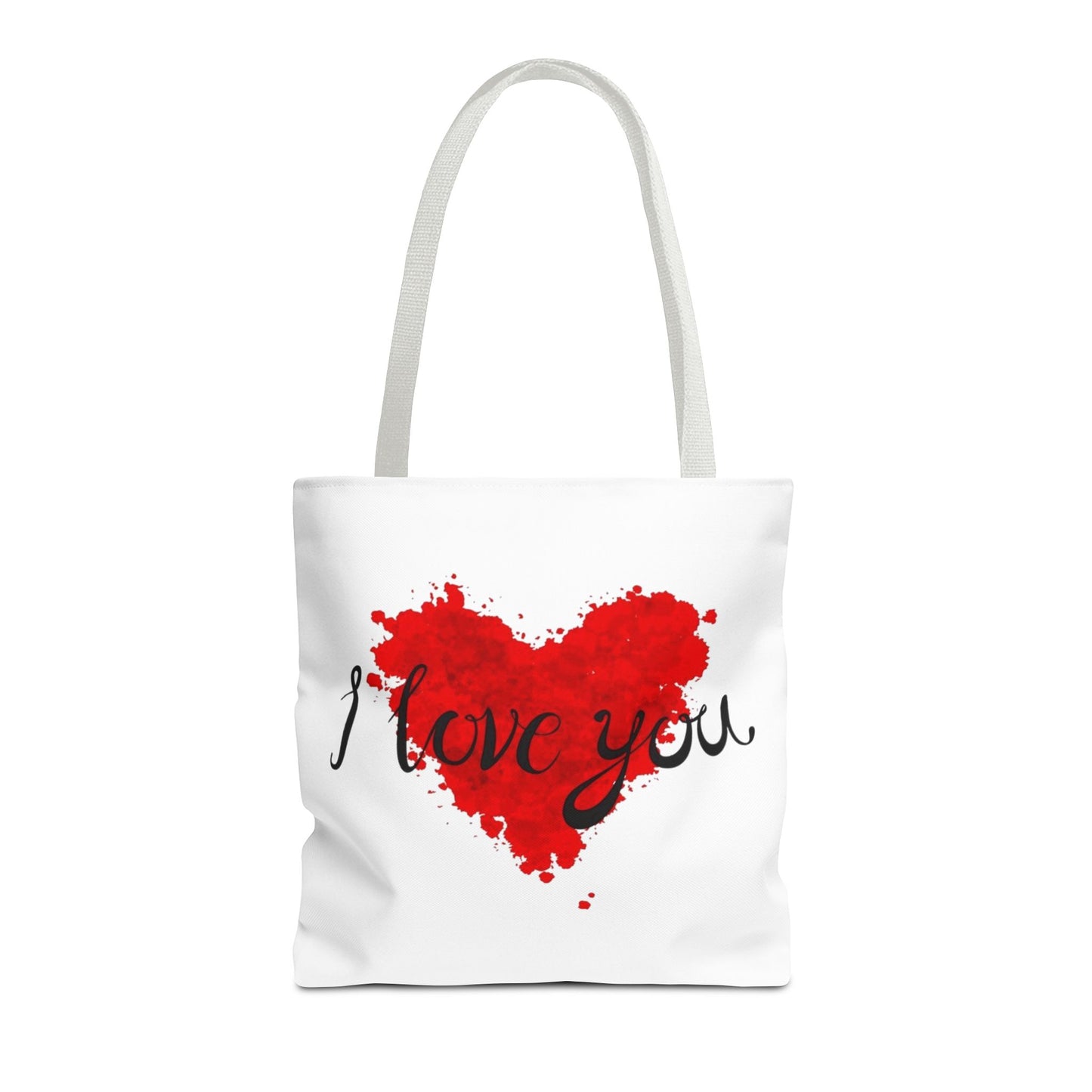 Romantic Heart Tote Bag - 'I Love You' Design