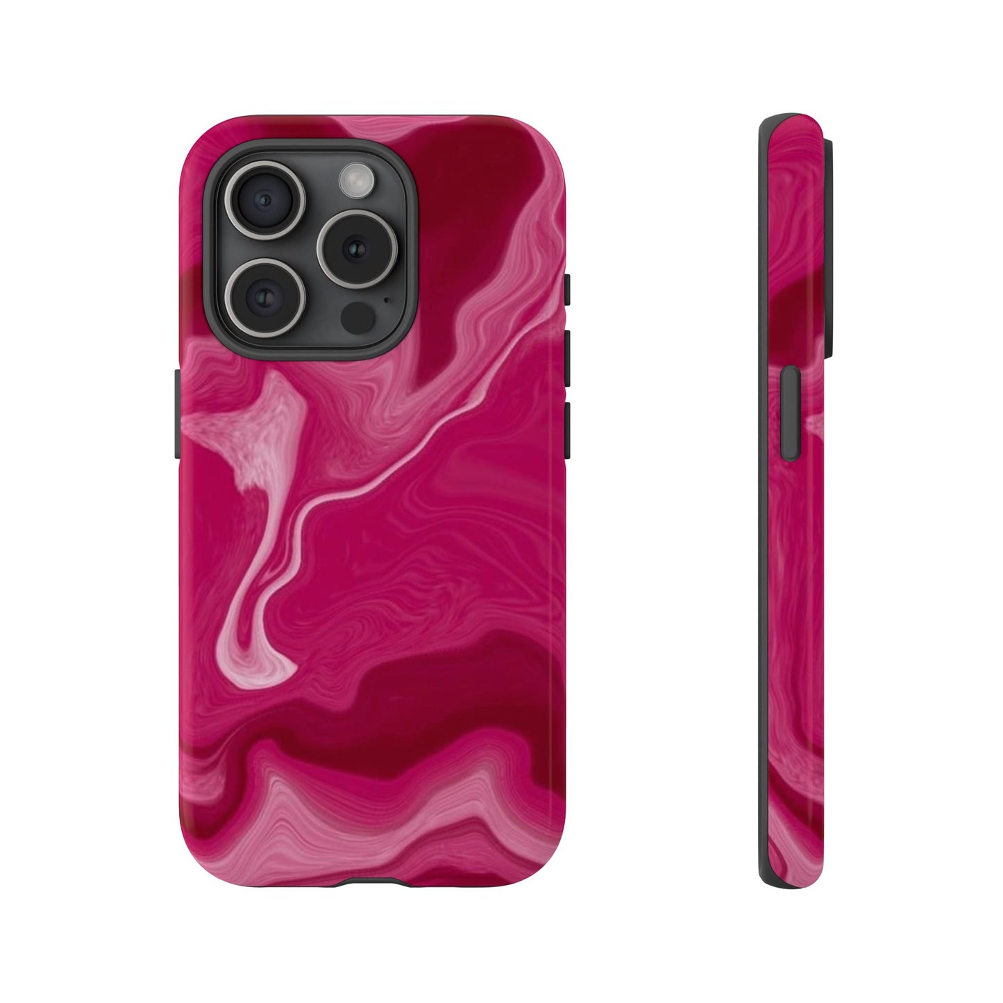 Tough Cases - Pink Marbled Phone Case for Stylish Protection