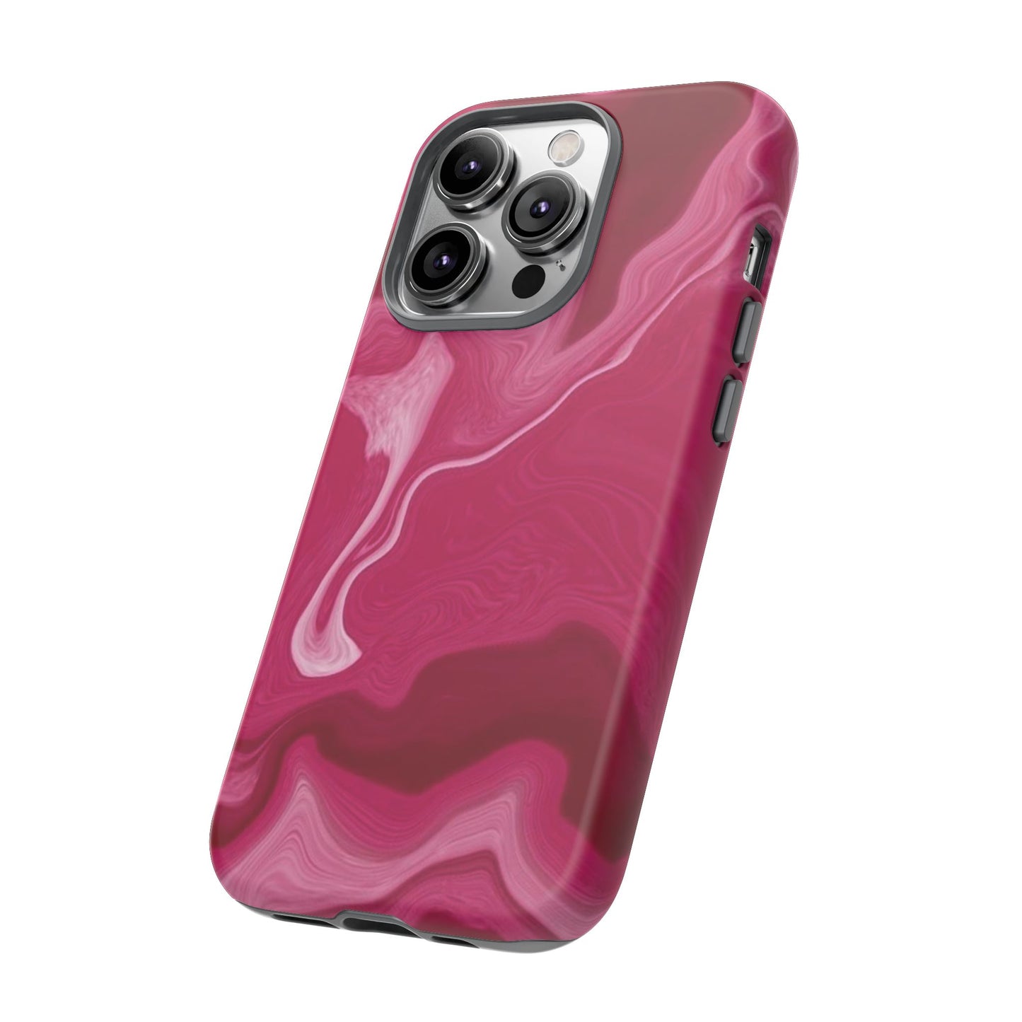 Tough Cases - Pink Marbled Phone Case for Stylish Protection