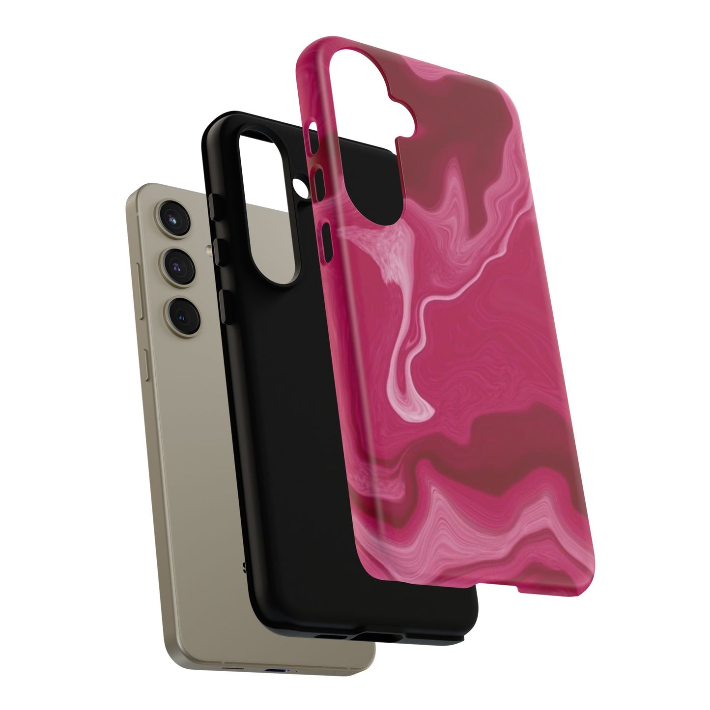 Tough Cases - Pink Marbled Phone Case for Stylish Protection