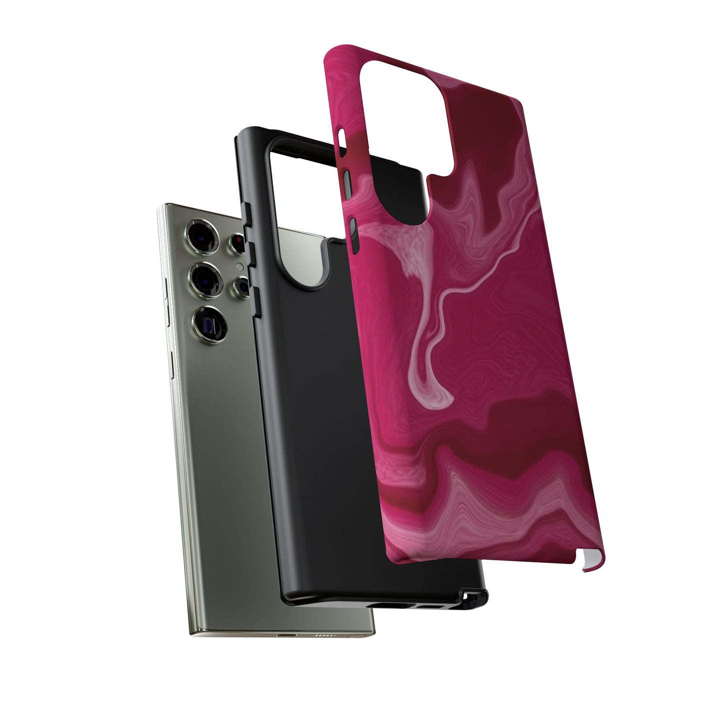 Tough Cases - Pink Marbled Phone Case for Stylish Protection