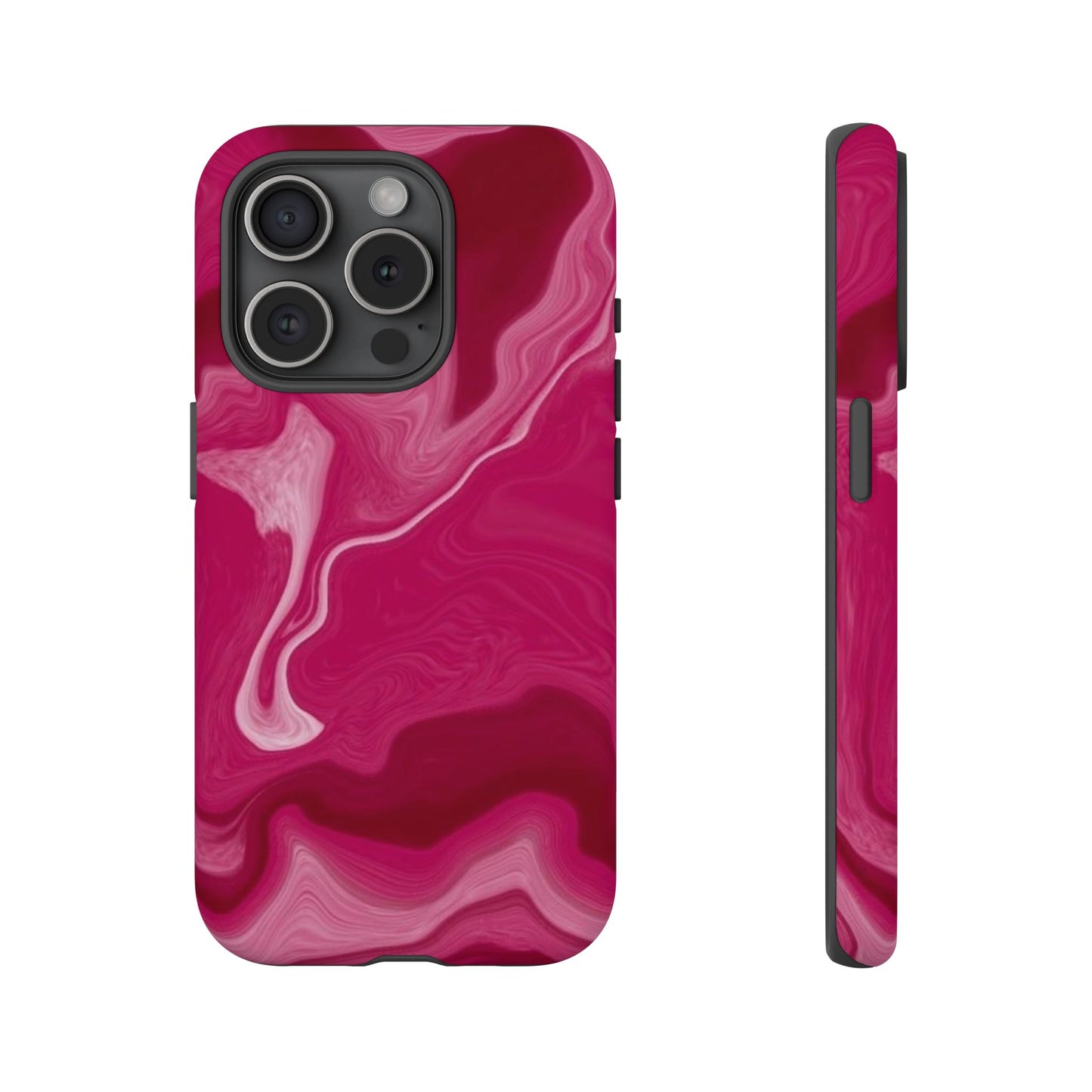 Tough Cases - Pink Marbled Phone Case for Stylish Protection