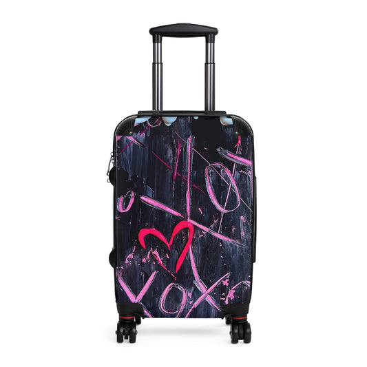 Abstract Love Suitcase - Stylish Luggage for Travelers