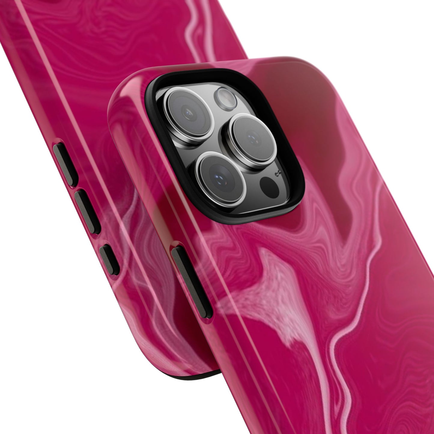 Tough Cases - Pink Marbled Phone Case for Stylish Protection