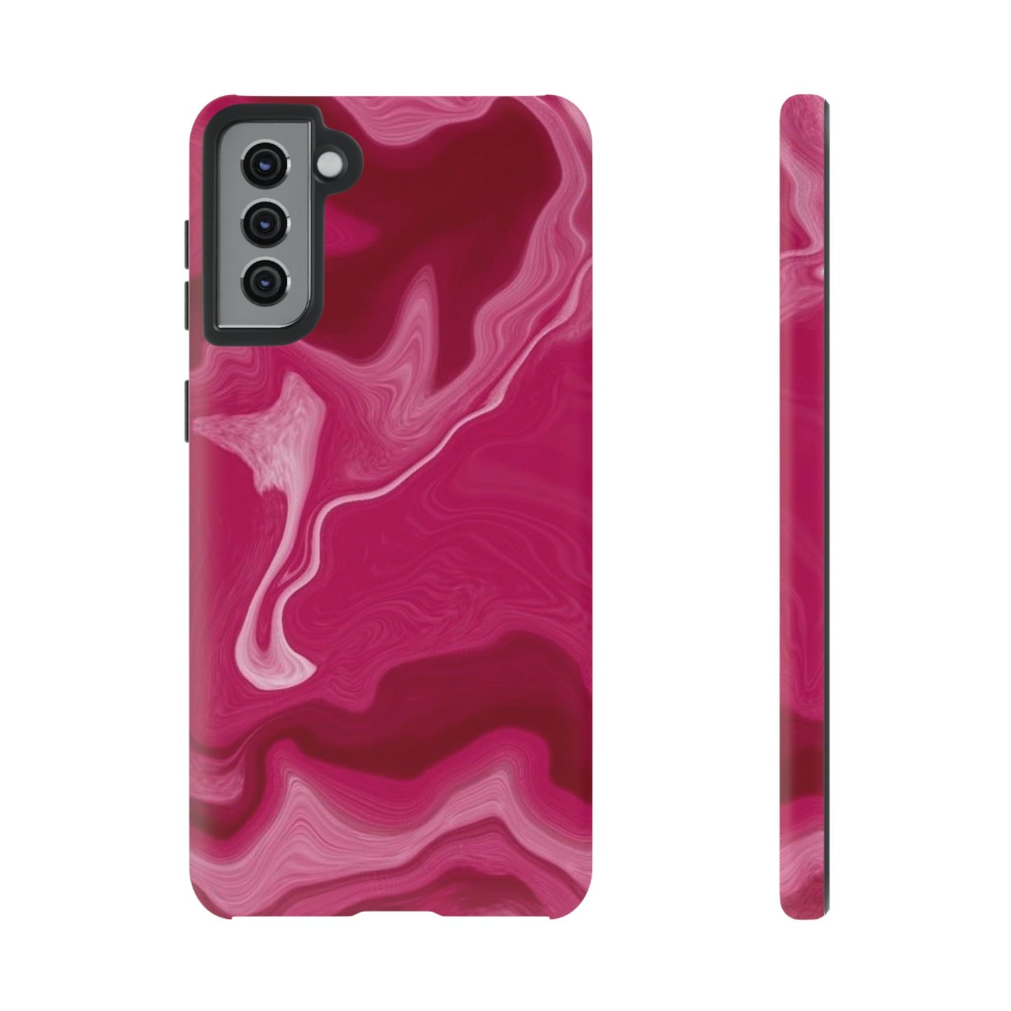 Tough Cases - Pink Marbled Phone Case for Stylish Protection