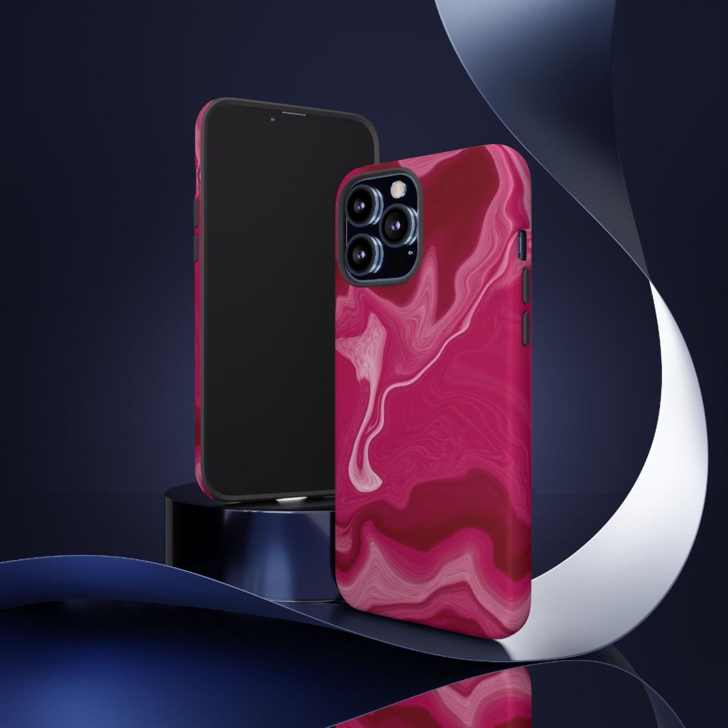 Tough Cases - Pink Marbled Phone Case for Stylish Protection