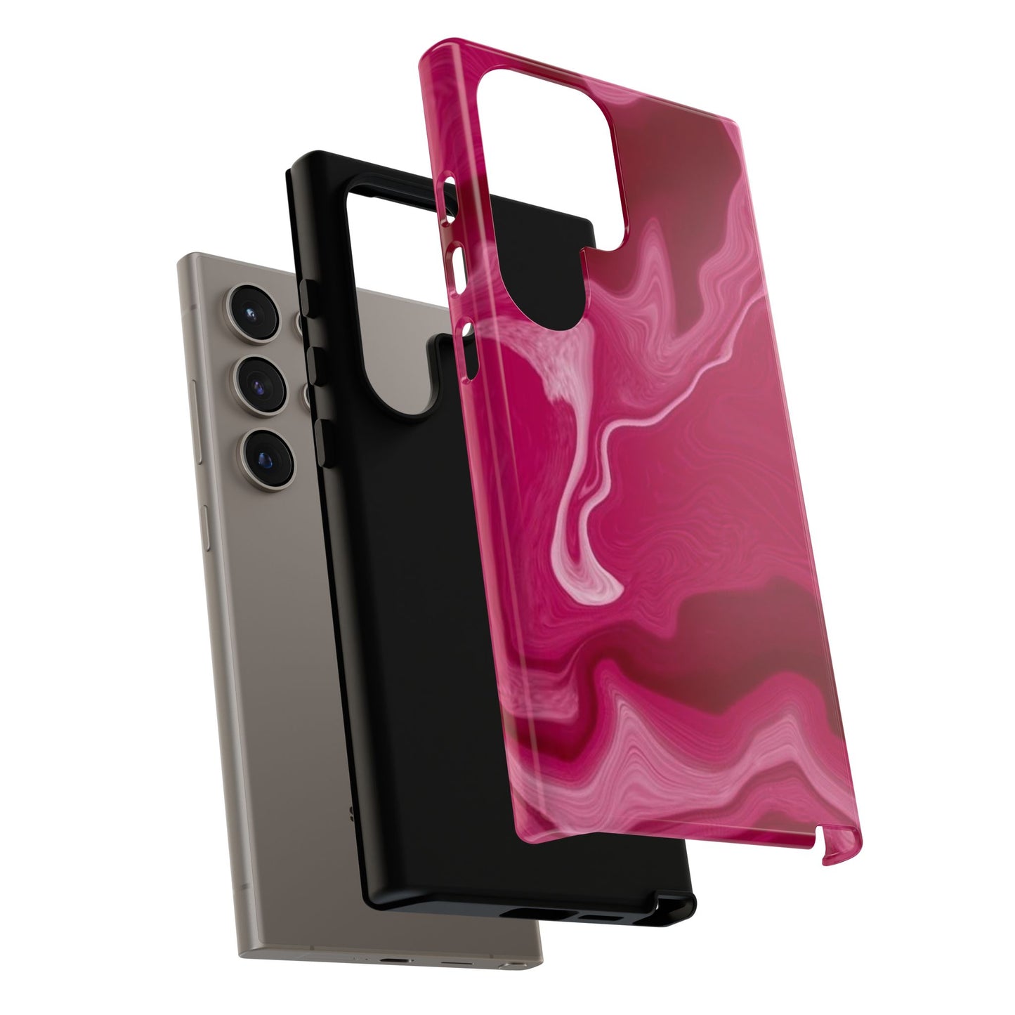 Tough Cases - Pink Marbled Phone Case for Stylish Protection