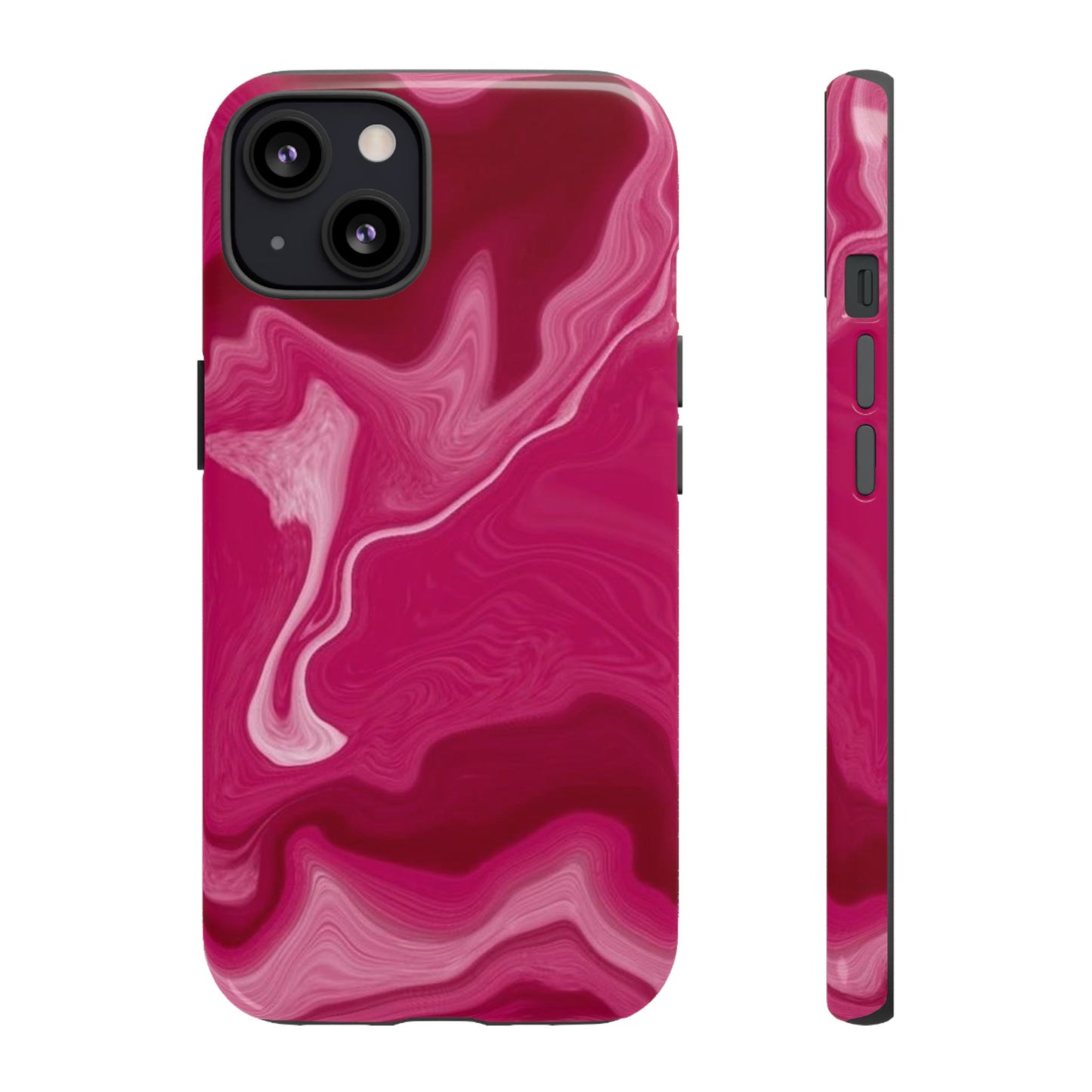 Tough Cases - Pink Marbled Phone Case for Stylish Protection