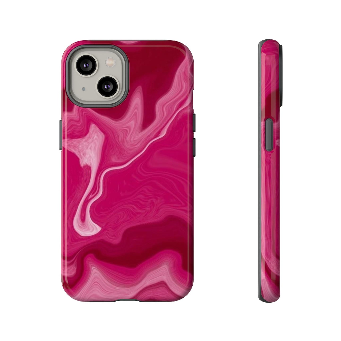 Tough Cases - Pink Marbled Phone Case for Stylish Protection