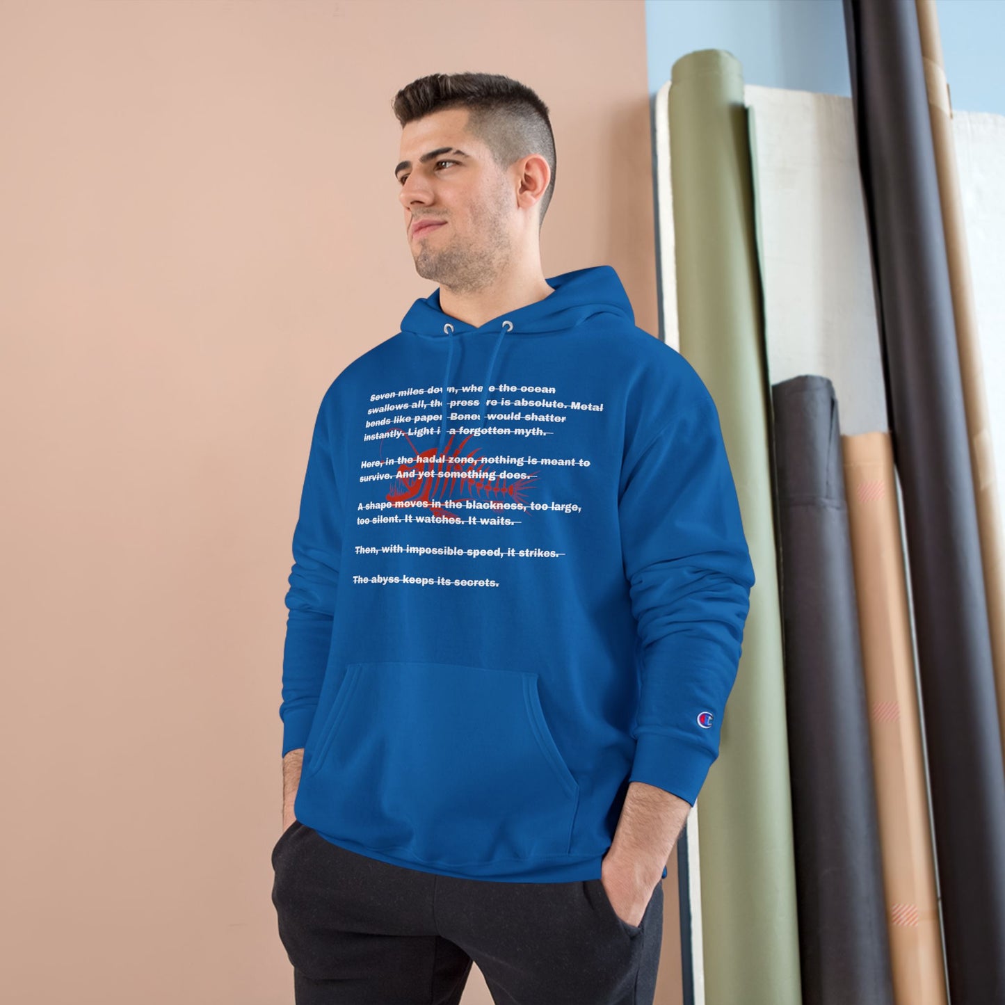 Inspirational Champion Hoodie - Ocean Depths Design