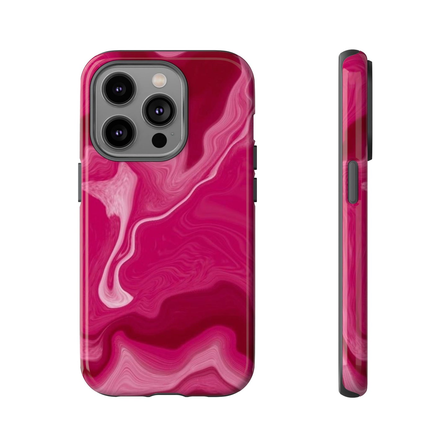 Tough Cases - Pink Marbled Phone Case for Stylish Protection