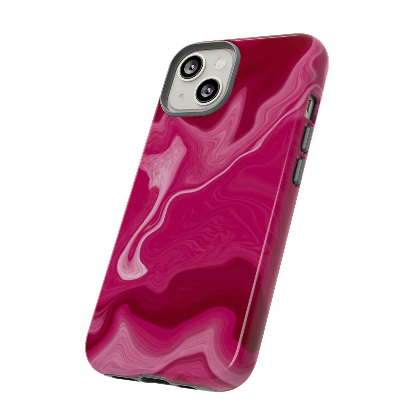 Tough Cases - Pink Marbled Phone Case for Stylish Protection