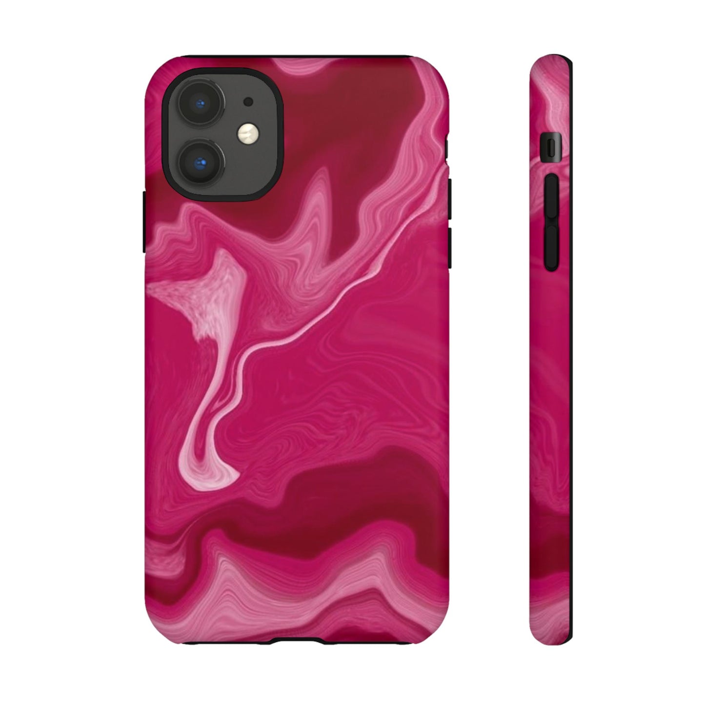 Tough Cases - Pink Marbled Phone Case for Stylish Protection