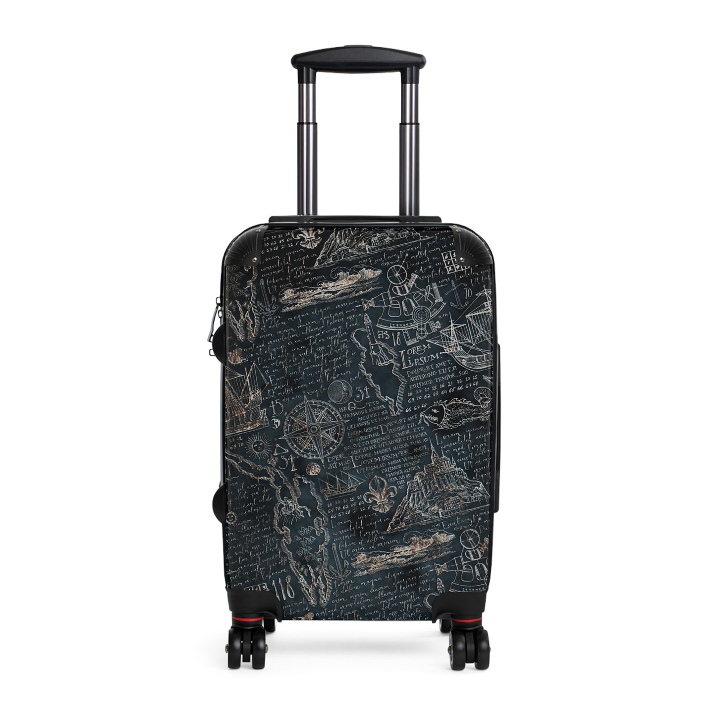 Adventure Travel Suitcase with Vintage Map Design