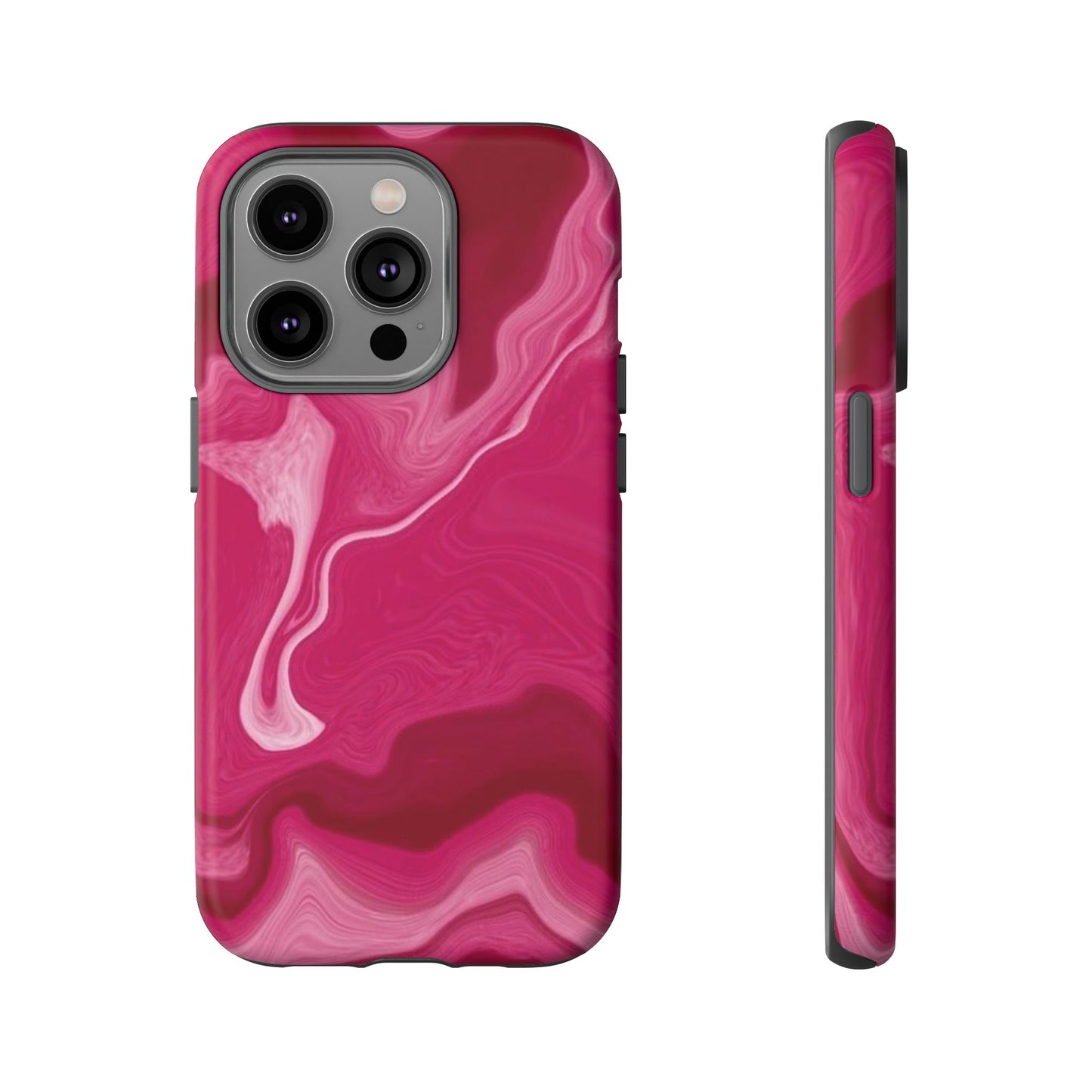 Tough Cases - Pink Marbled Phone Case for Stylish Protection