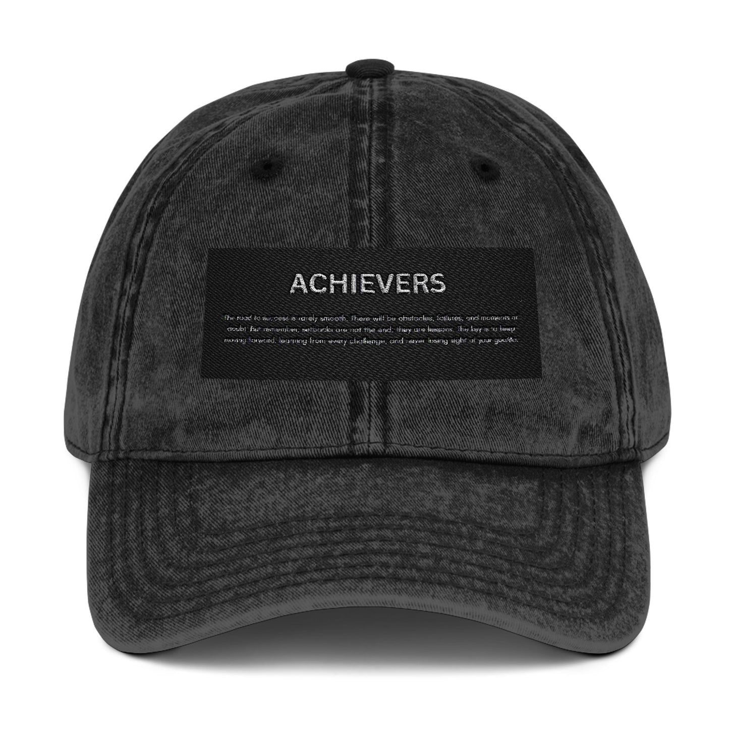 Achievers Vintage Cap - Motivational Embroidered Hat for Everyday Inspiration