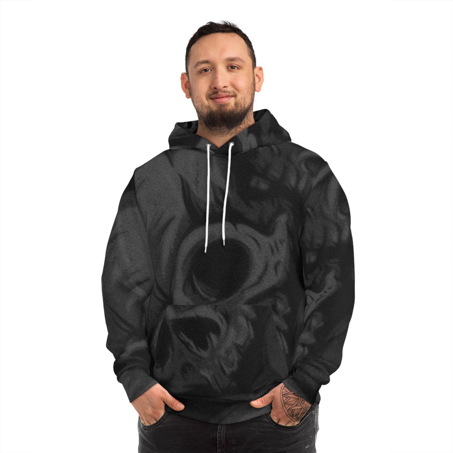 Edgy Skull Graphic Hoodie - Dark Aesthetic Fashion