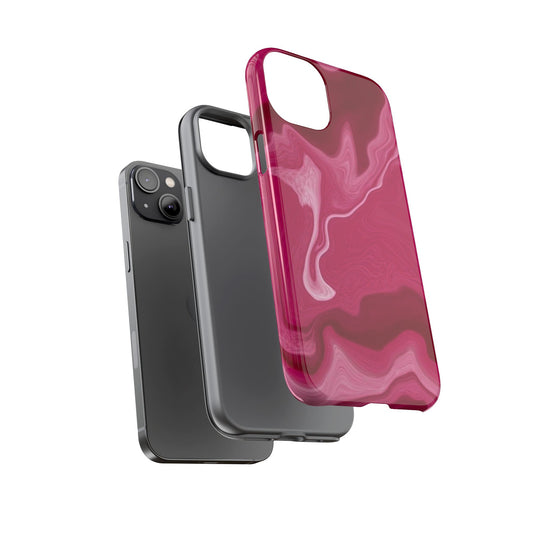 Tough Cases - Pink Marbled Phone Case for Stylish Protection