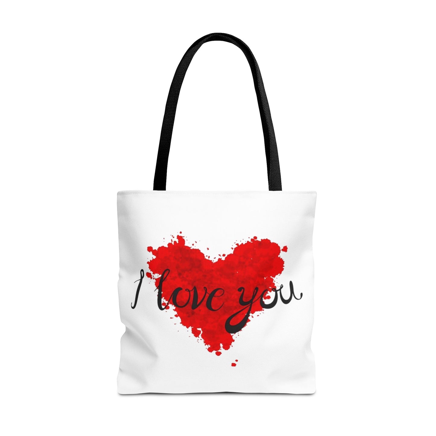 Romantic Heart Tote Bag - 'I Love You' Design