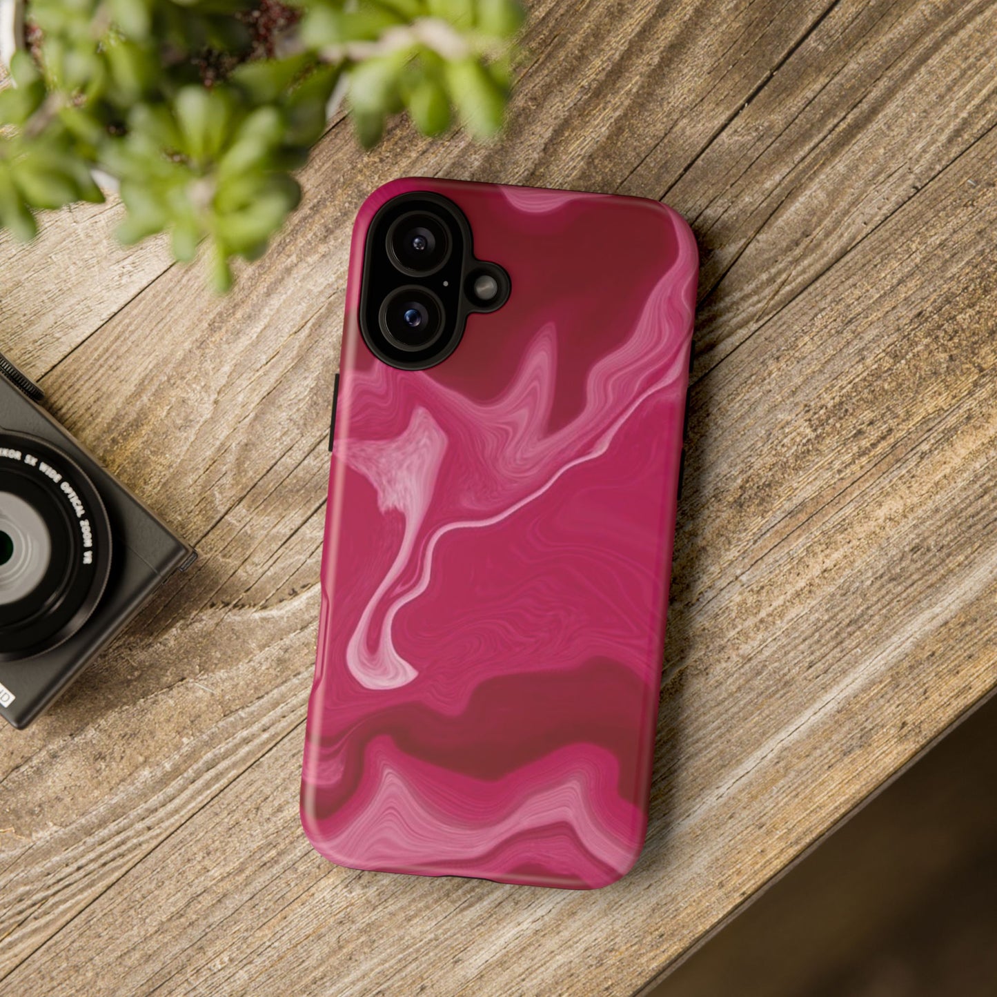 Tough Cases - Pink Marbled Phone Case for Stylish Protection