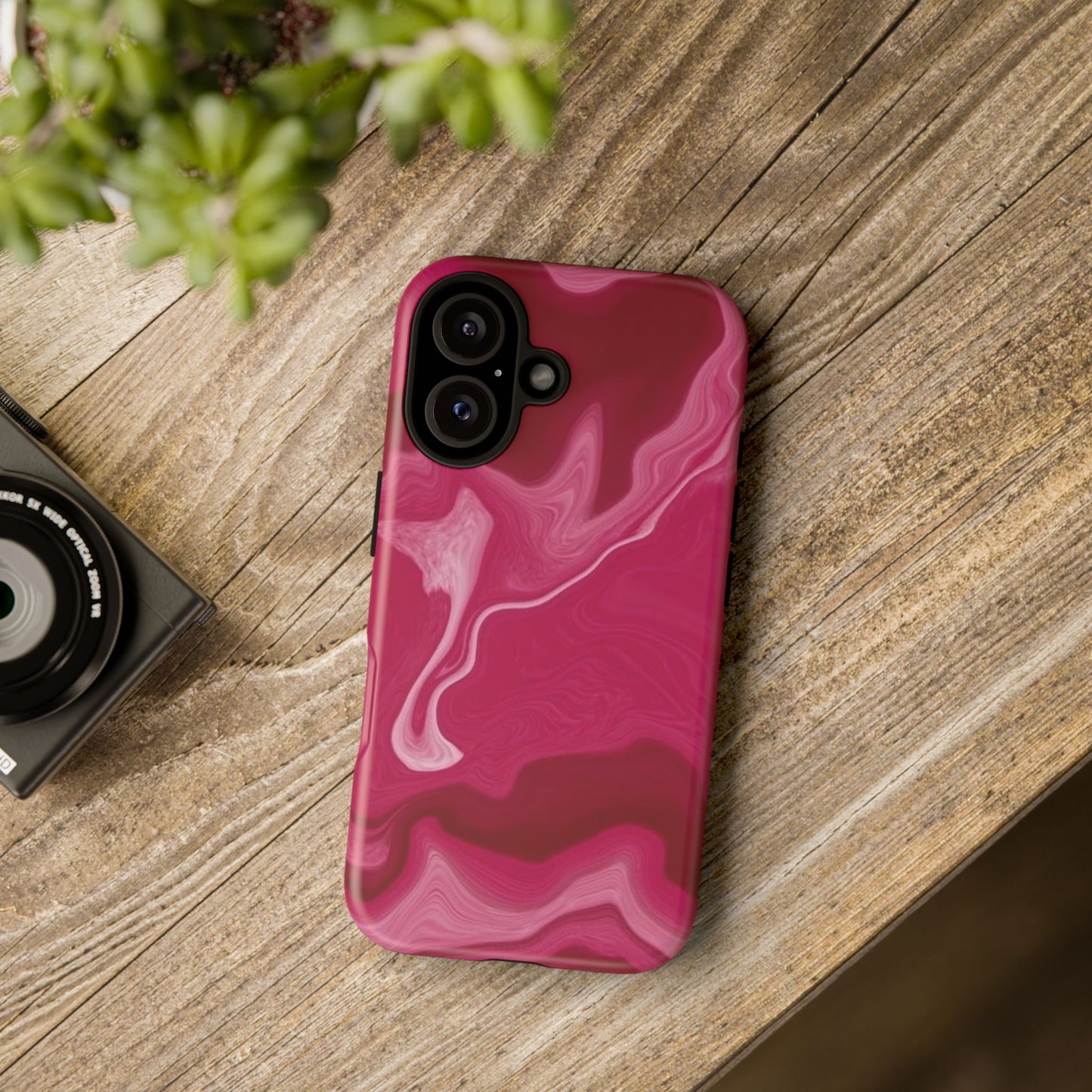 Tough Cases - Pink Marbled Phone Case for Stylish Protection