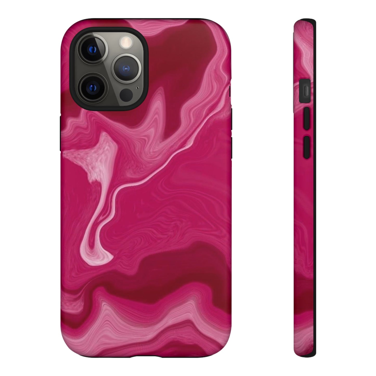 Tough Cases - Pink Marbled Phone Case for Stylish Protection