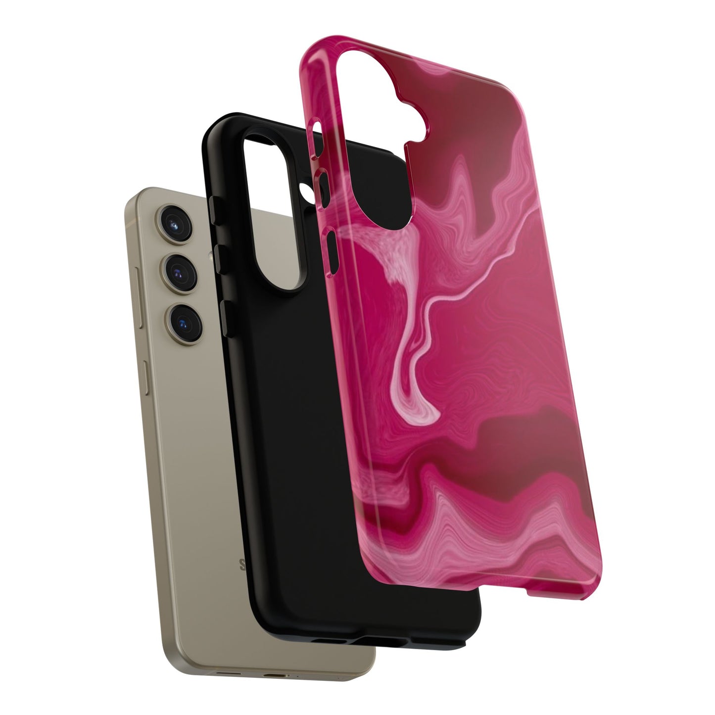 Tough Cases - Pink Marbled Phone Case for Stylish Protection