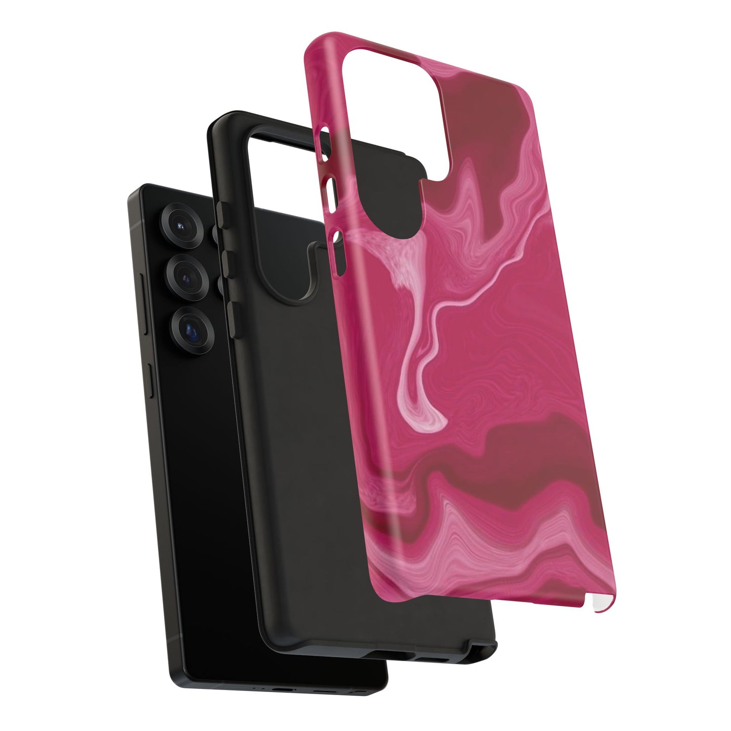 Tough Cases - Pink Marbled Phone Case for Stylish Protection