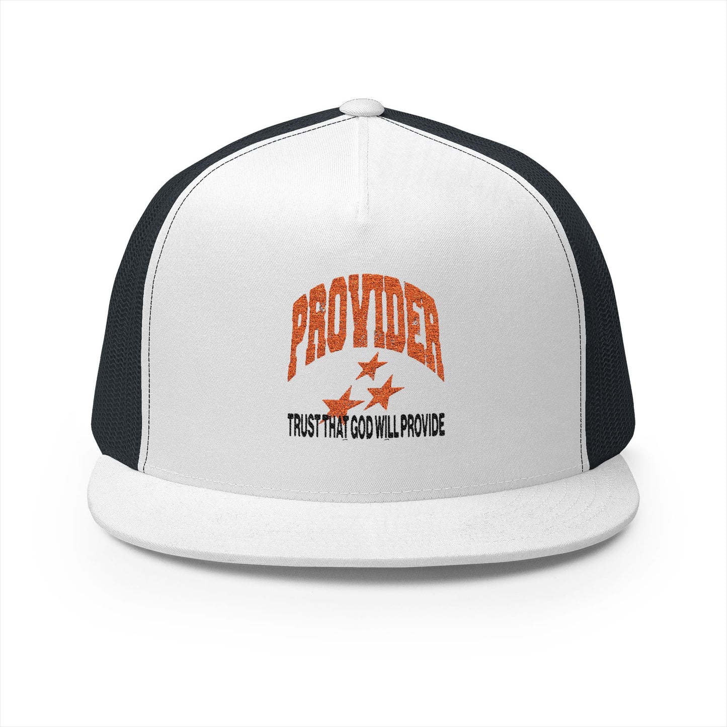 Faith-Inspired 5 Panel Trucker Cap - "Provider" Embroidery