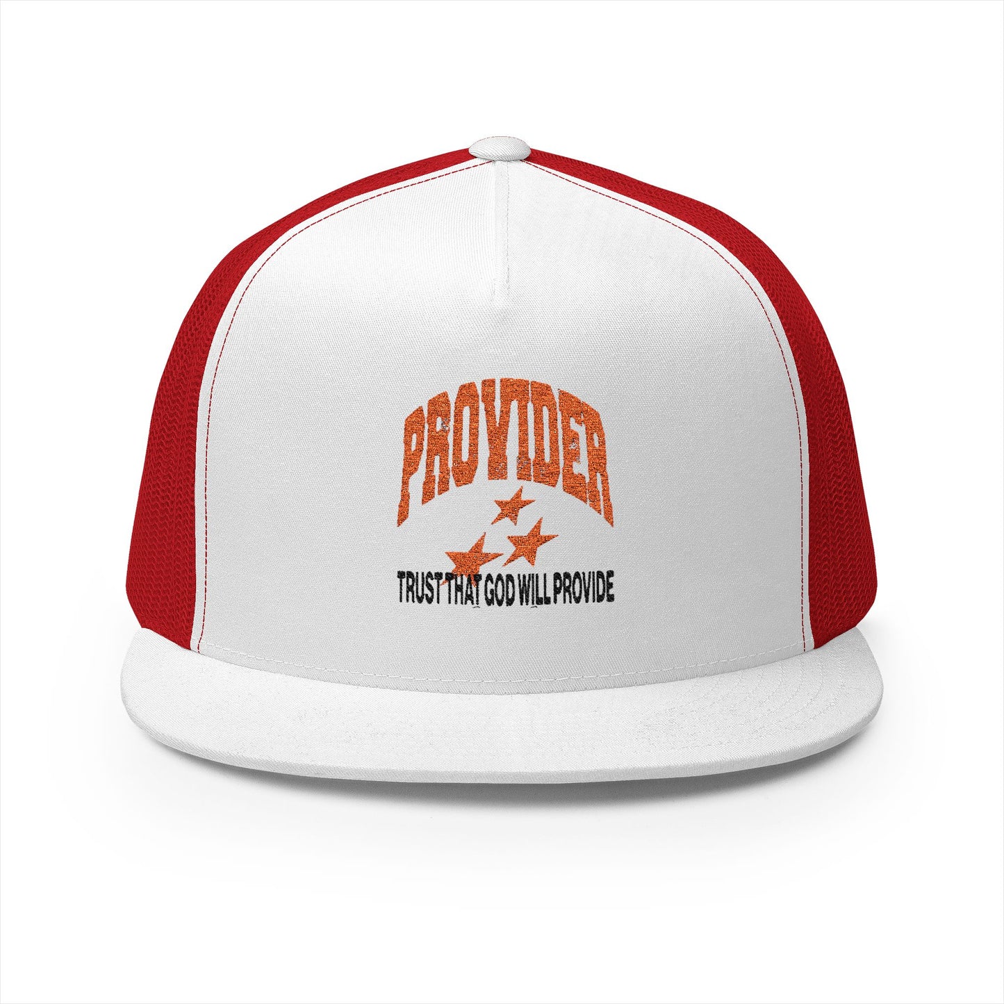 Faith-Inspired 5 Panel Trucker Cap - "Provider" Embroidery