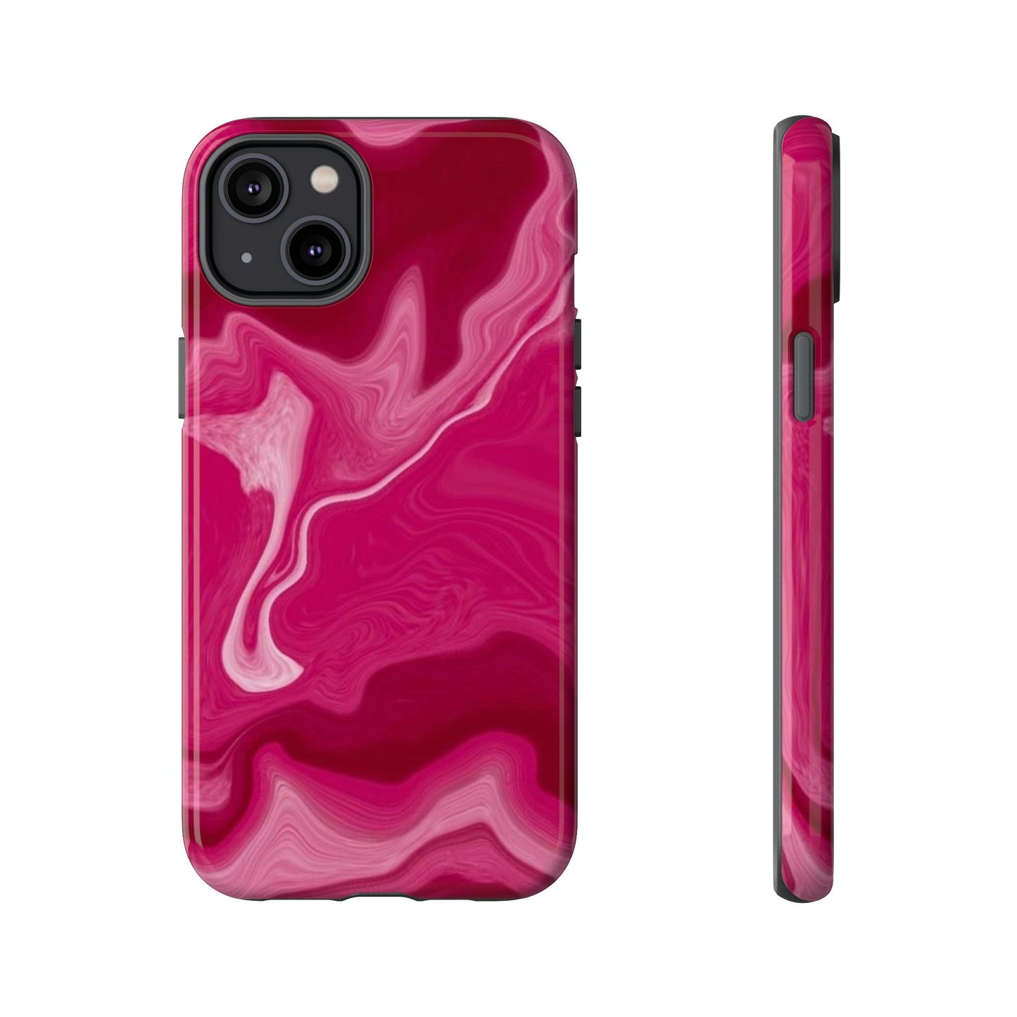 Tough Cases - Pink Marbled Phone Case for Stylish Protection