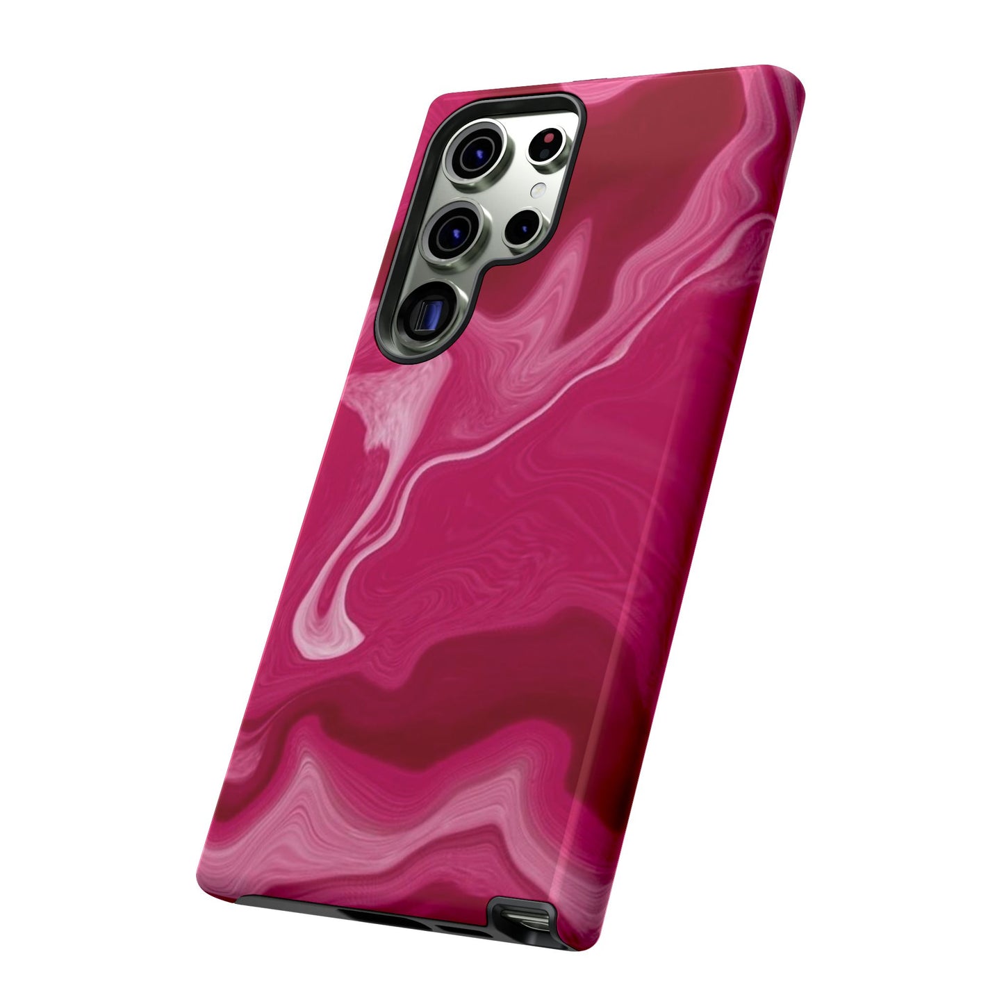 Tough Cases - Pink Marbled Phone Case for Stylish Protection